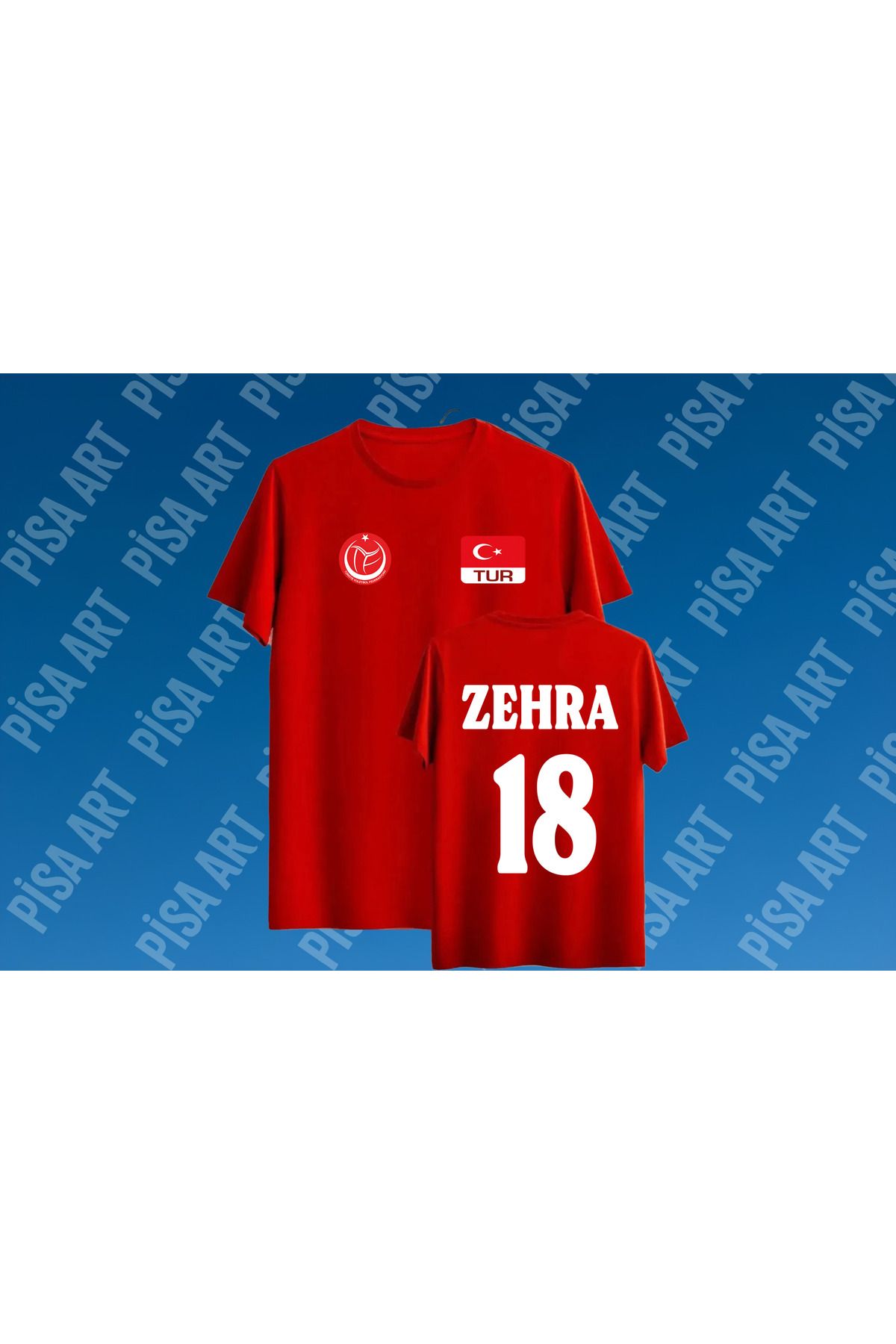 Pisa Art Voleybol Hande Baladın Yetişkin Ve Çocuk Unisex T-Shirt Kişiye Özel Baskı Yapılır