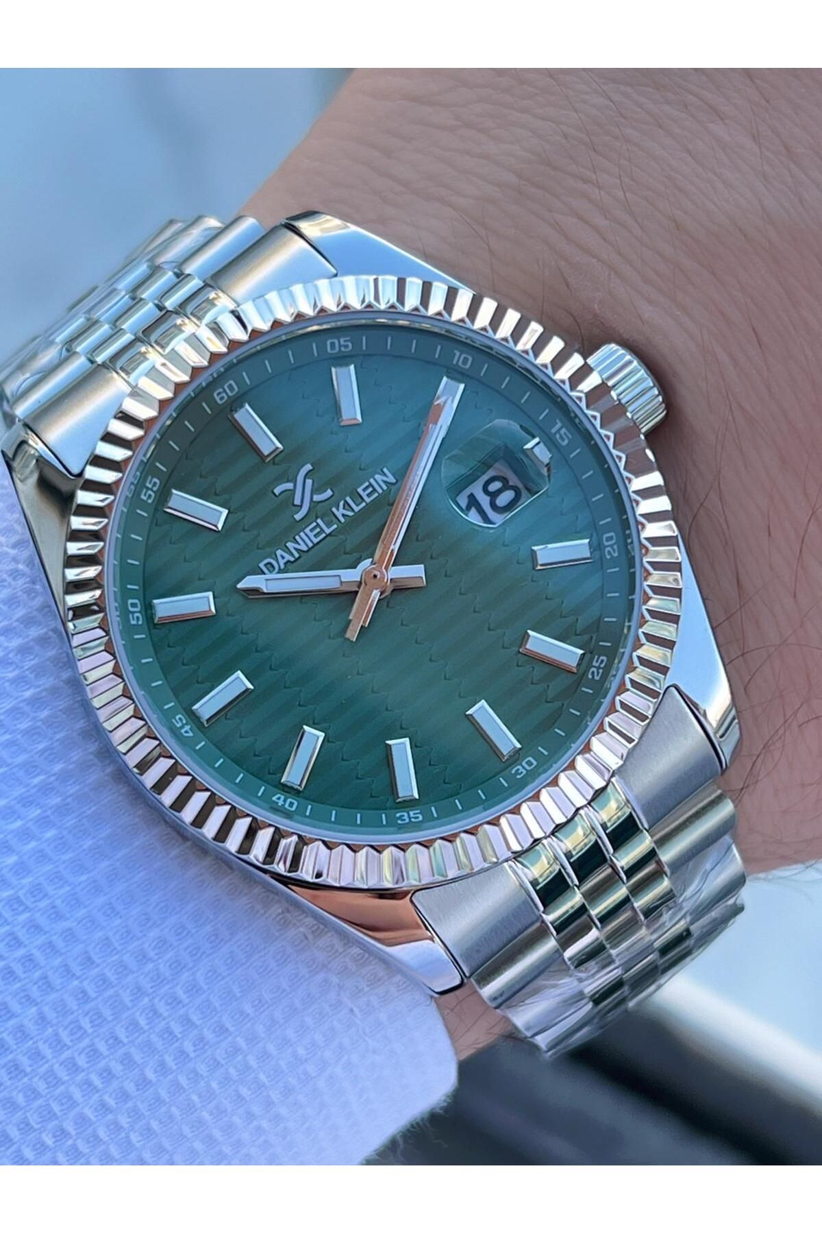 Daniel Klein Takvimli Kadran Rolex Kasa 30 Mt Suya Dayanıklı 2 Yıl Garantili Erkek Kol Saati FG.DK13