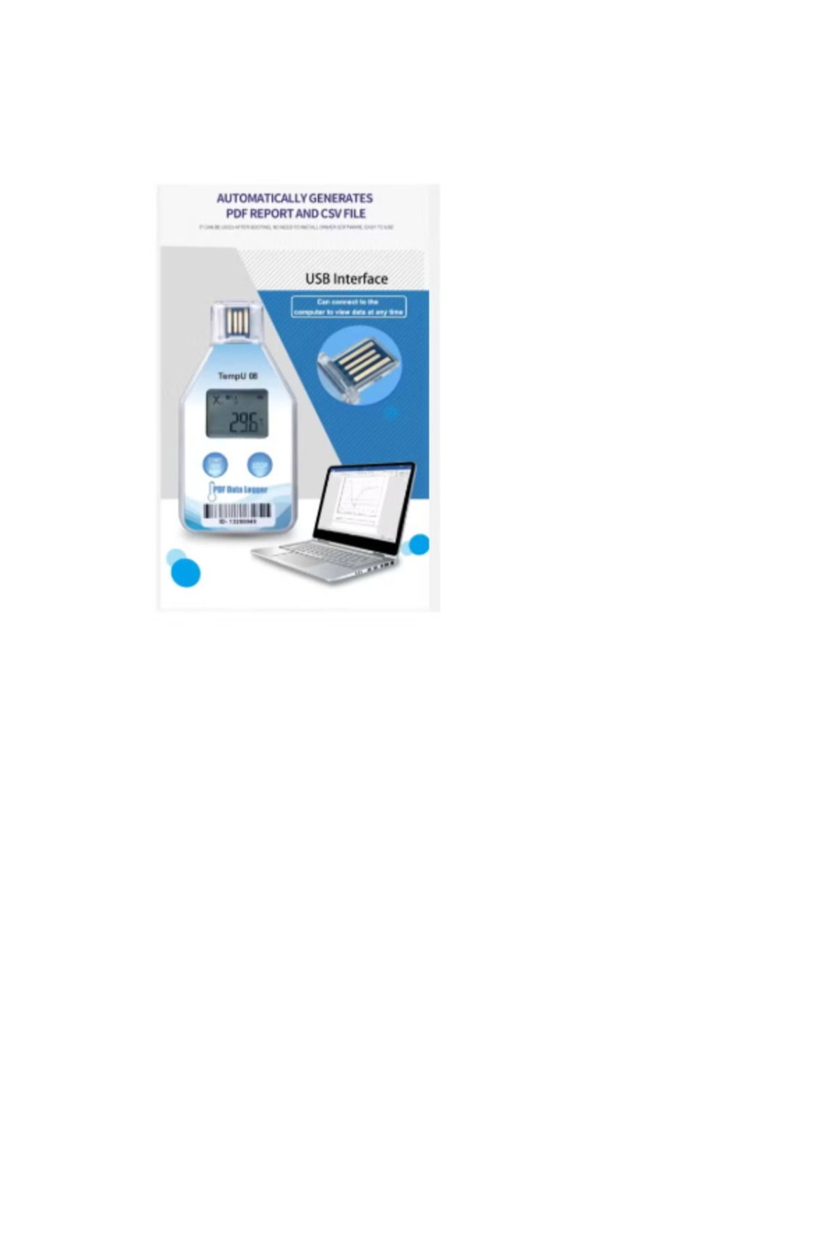 Generic-مسجل بيانات درجة الحرارة مع منفذ USB 3