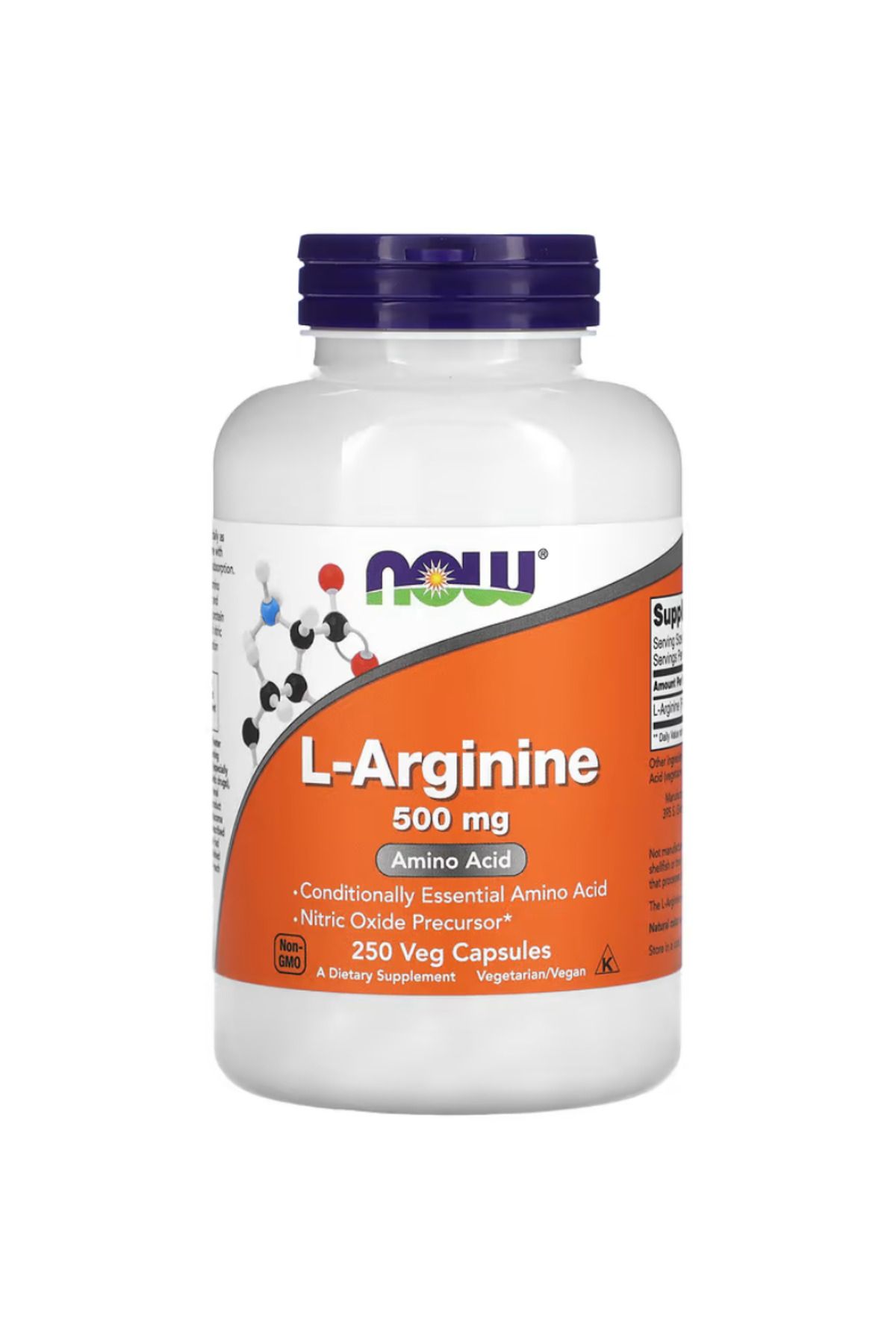 Now Foods , L-Arginine, 500 mg, 250 Veg Capsules