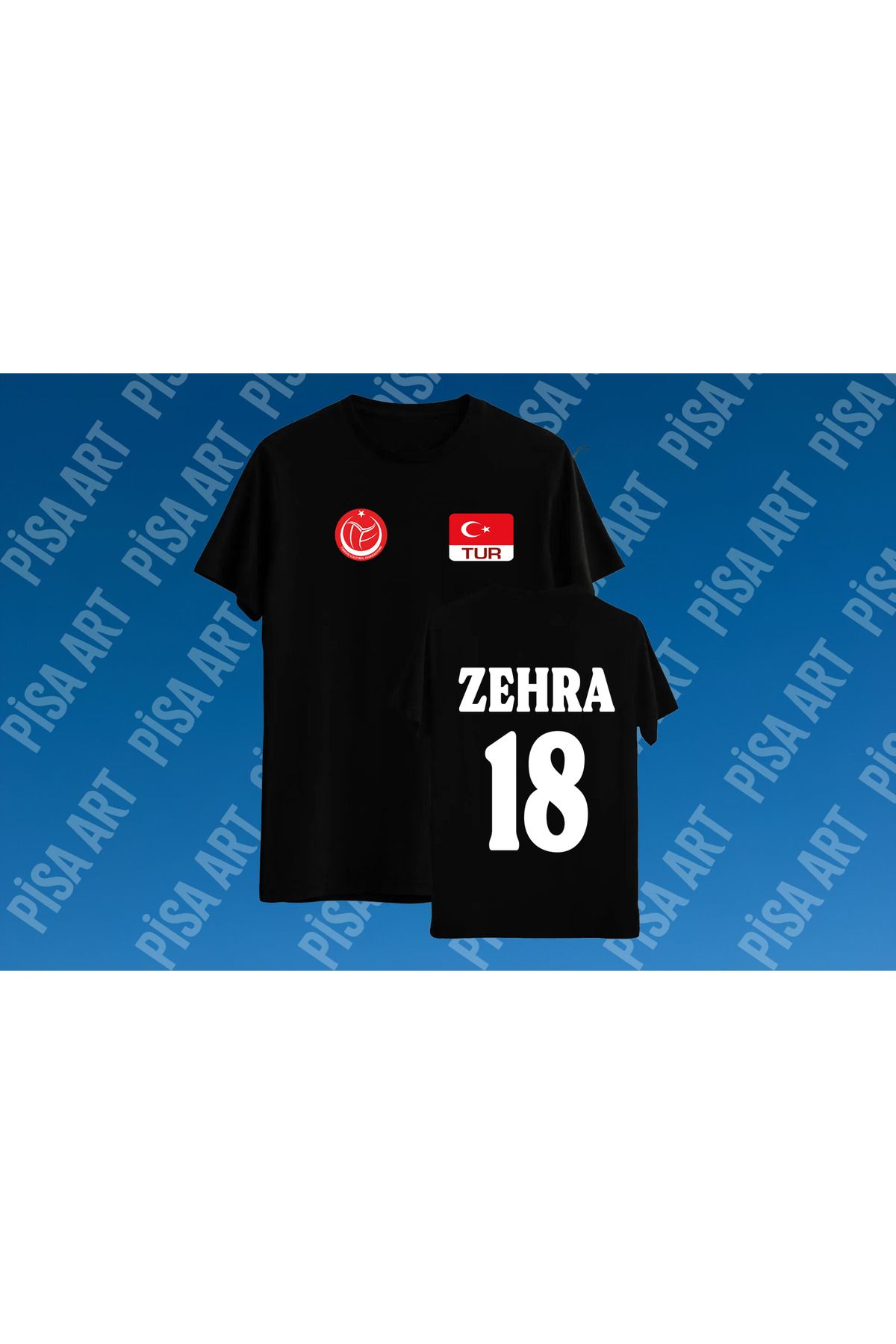 Pisa Art Voleybol Hande Baladın Yetişkin Ve Çocuk Unisex T-Shirt Kişiye Özel Baskı Yapılır