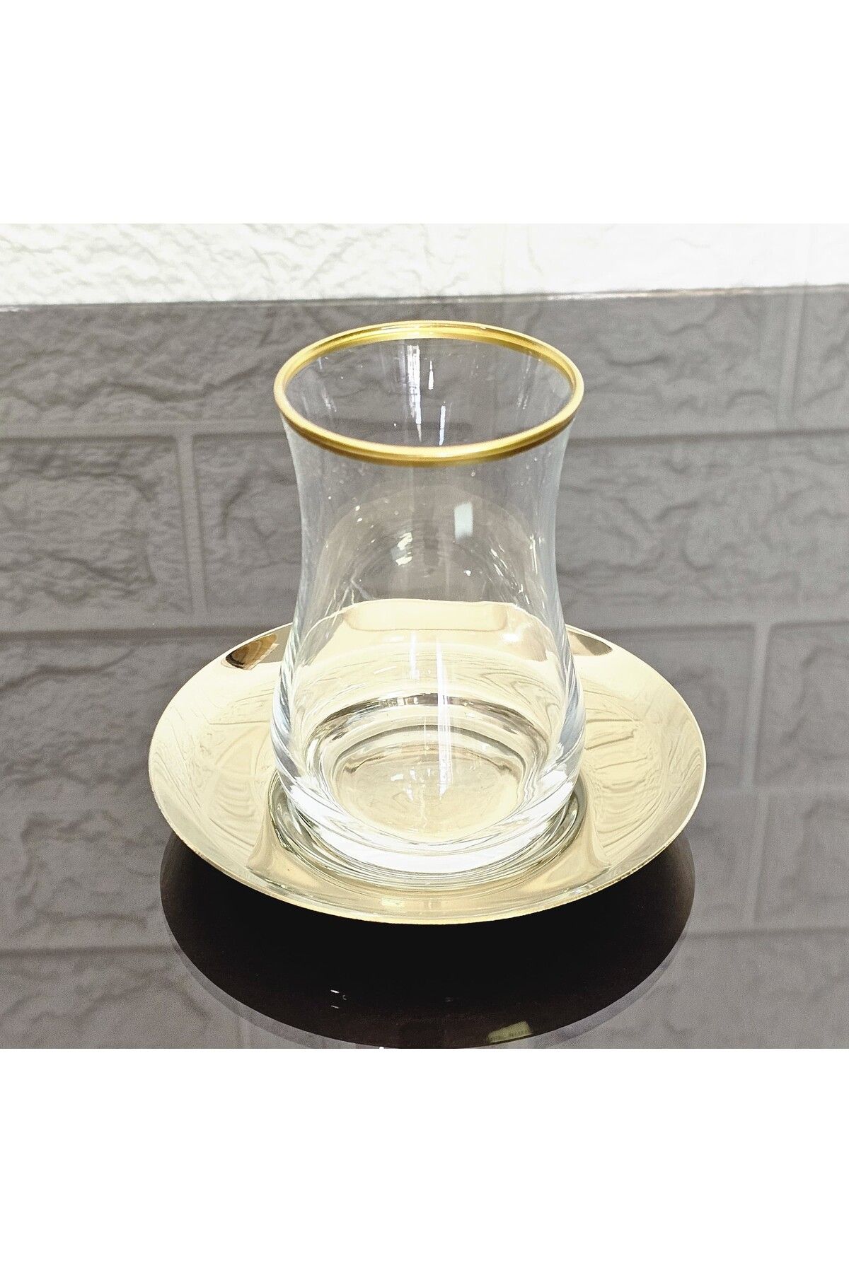 atabey home ÇELİK ÇAY TABAĞI TİTANYUM KAPLAMA 6'LI RİO