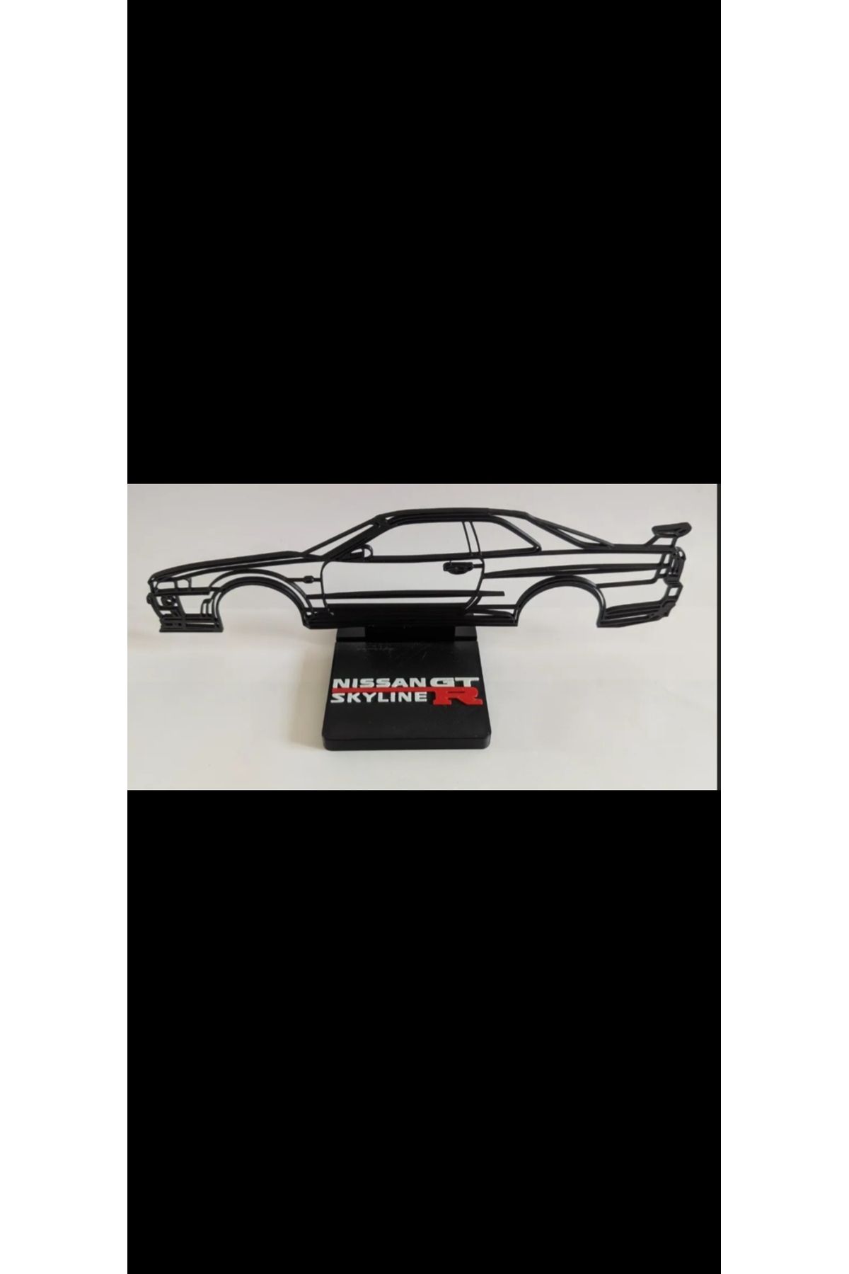 ABAS Nissan Skyline GTR Siluet Duvar Dekoru – 3D Efsanevi Japon Performansı