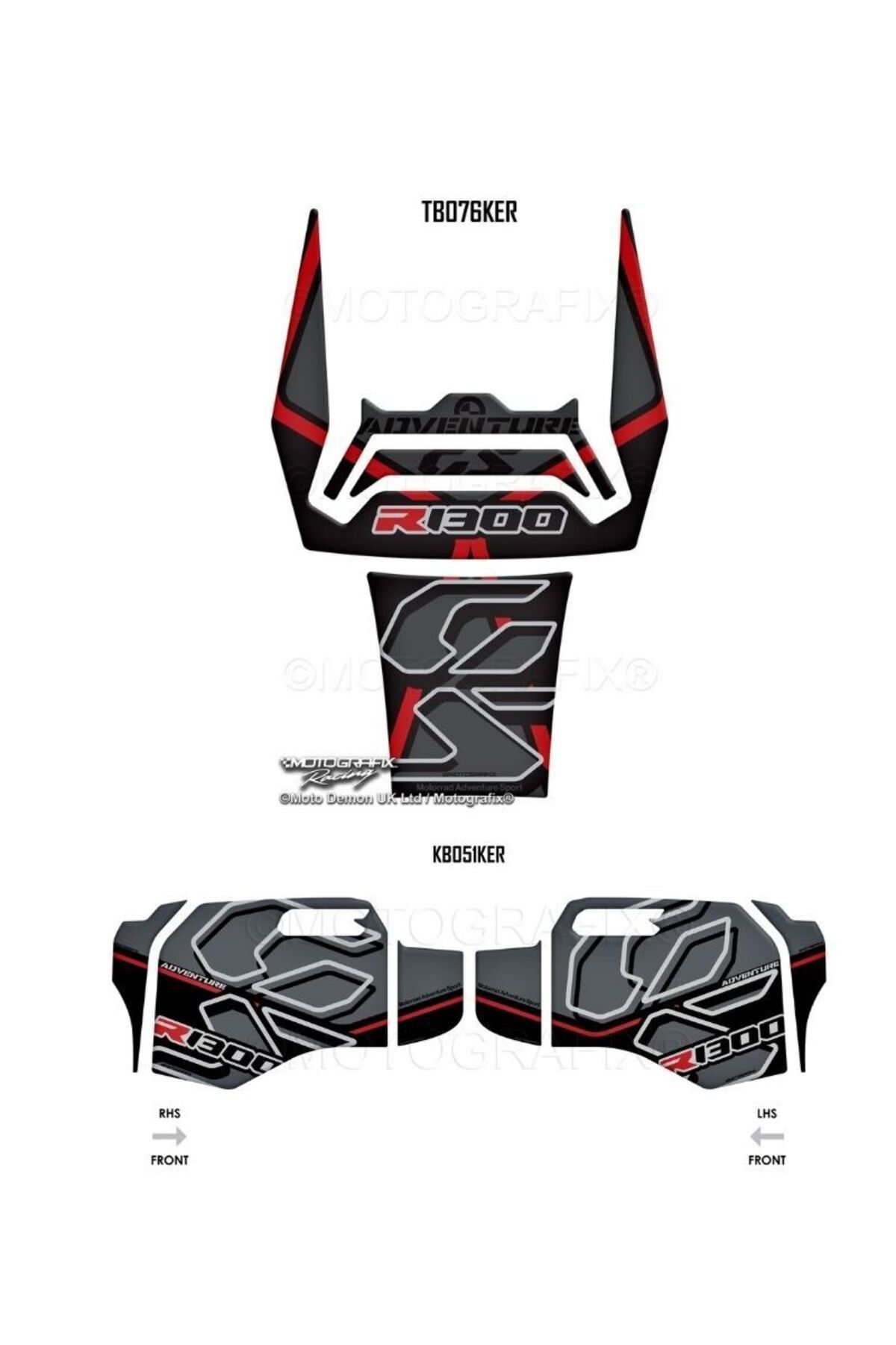 motografix Tank - Knee Pad BMW R1300GS Adventure Trophy 2024-2025