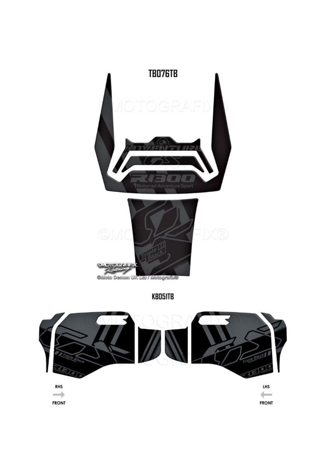 motografix Tank - Knee Pad BMW R1300GS Adventure Trophy 2024-2025