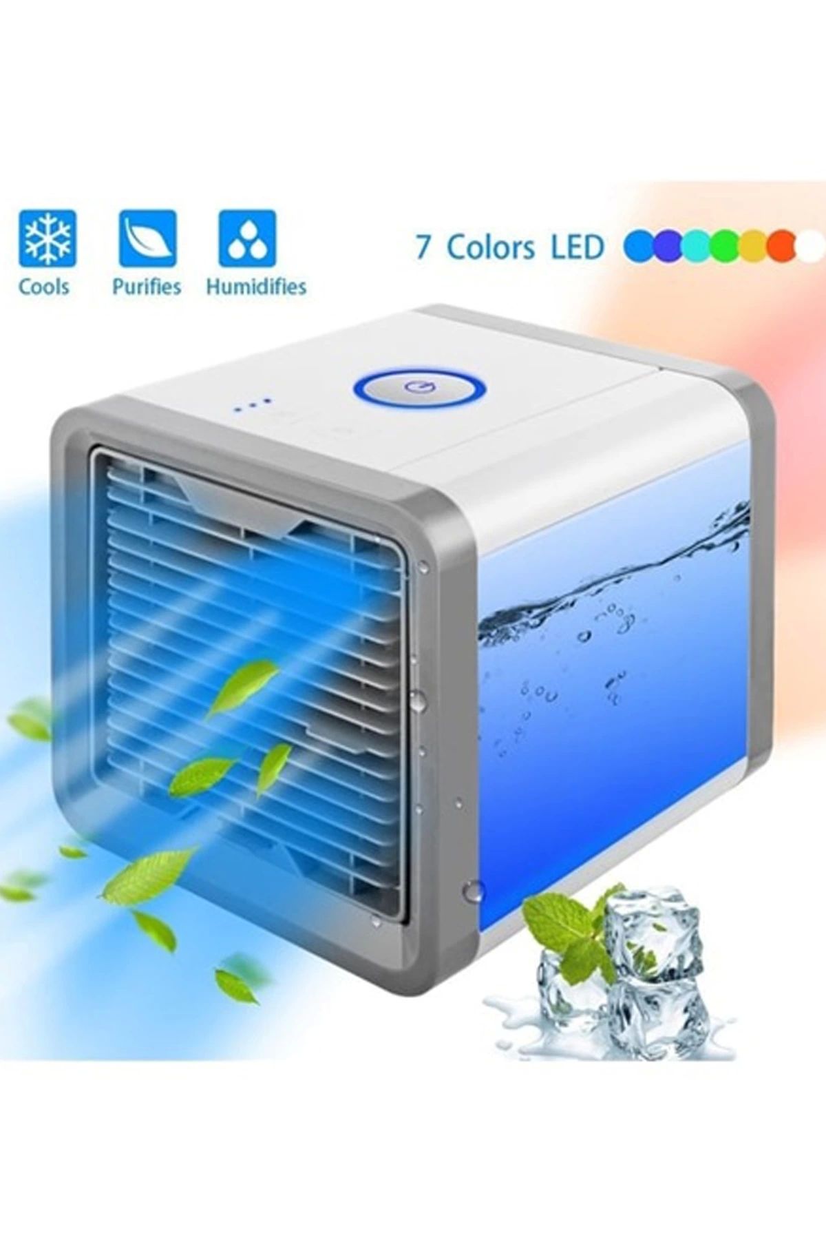 Vothoon 500 Ml Işıklı Masa Üstü Mini Klima Soğutucu Hava Nemlendirici 3 Kademe