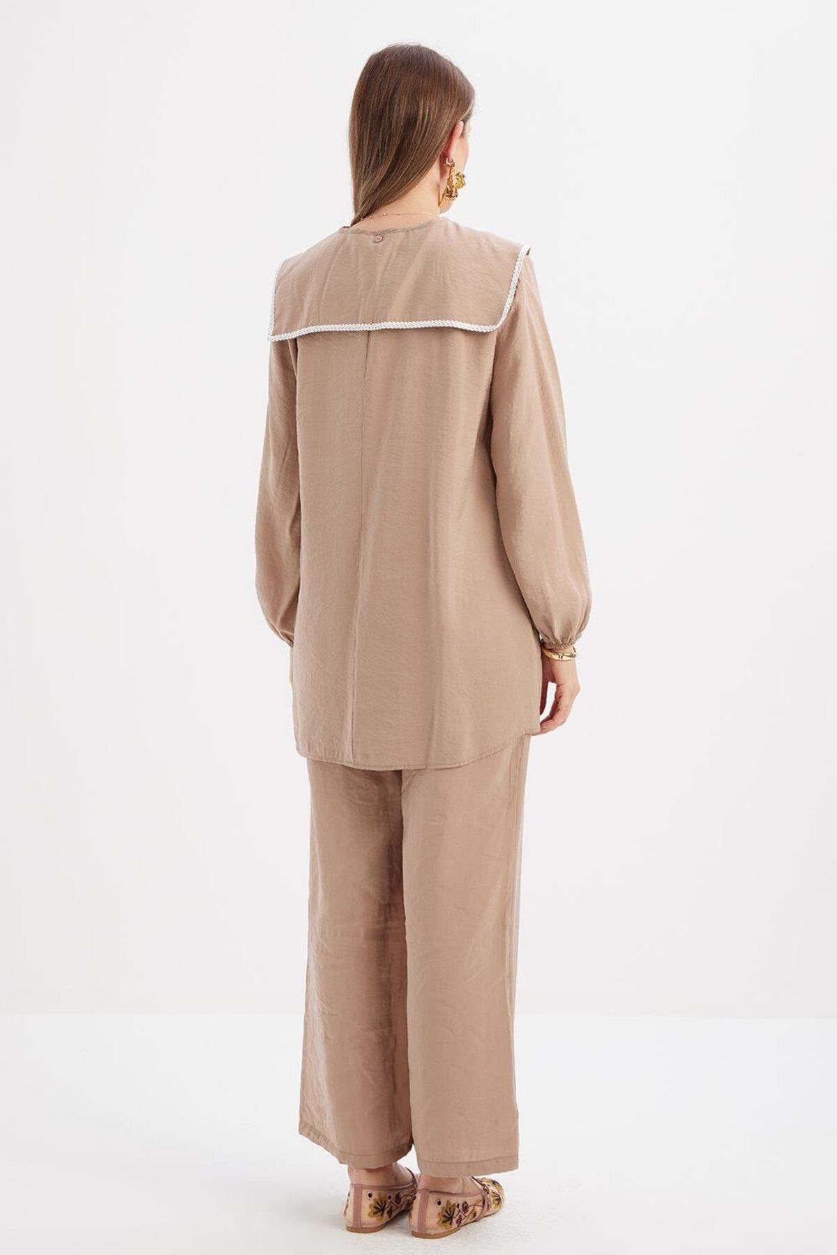 ALLDAY-Modal Tunic with Mink-Collar and Elastic Sleeves 5
