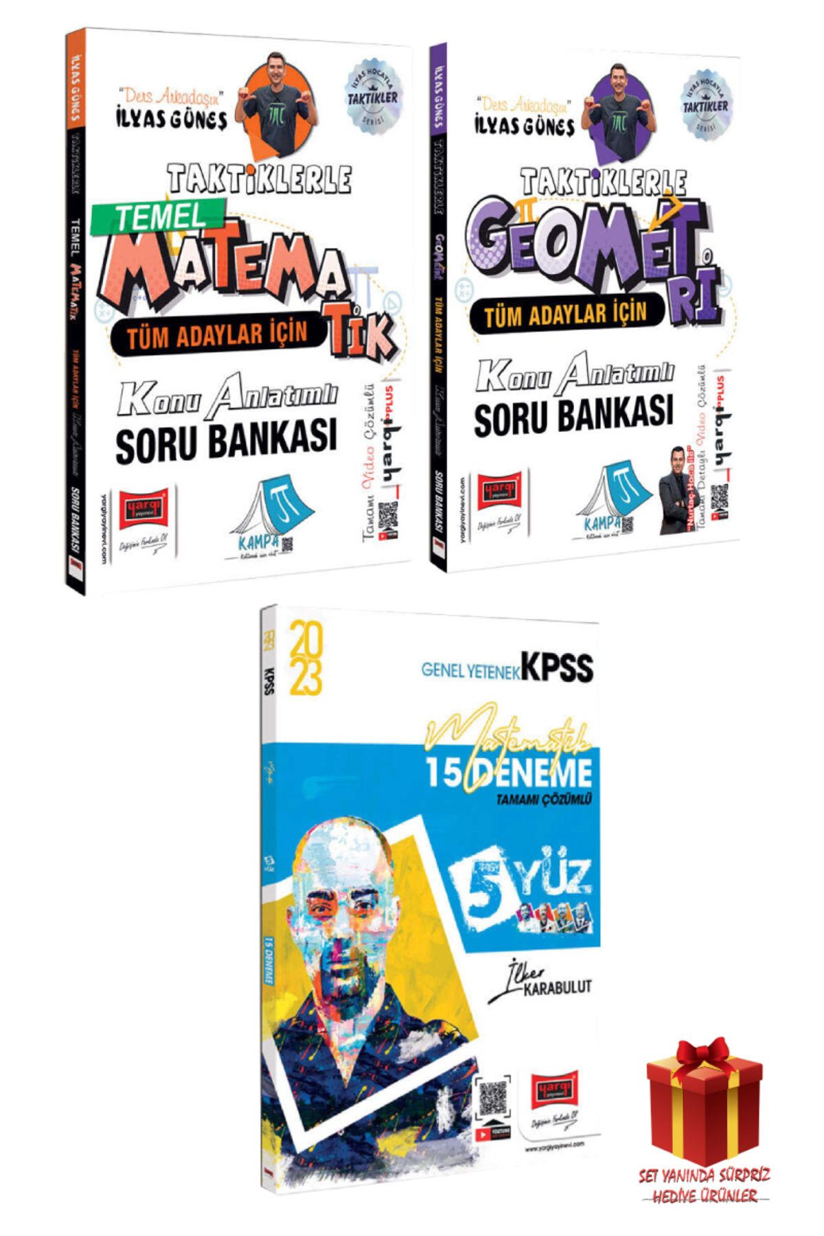 Yargı Yayınları 2025 Yargı İlyas Güneş Taktiklerle Matematik+Geometri Konu Anlatımlı Soru Bankası+Matematik Deneme
