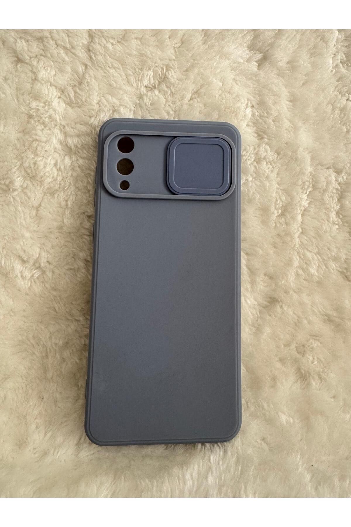 QEM Samsung Galaxy A02/ M02 ile Uyumlu Kamera Koruyucu Kapaklı Lansman Telefon Kılıfı