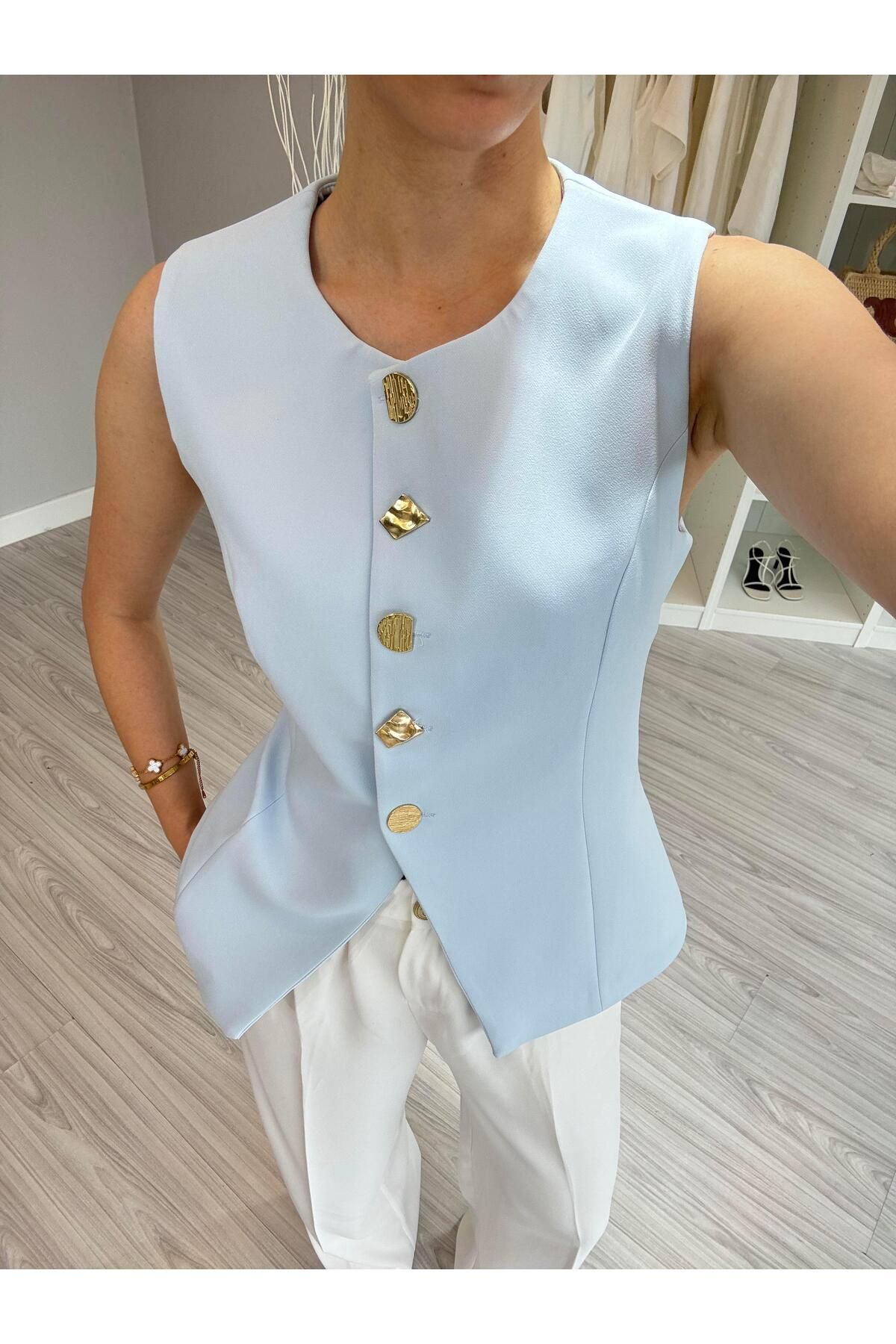 LUUNA STORE GOLD DÜĞMELİ YELEK
