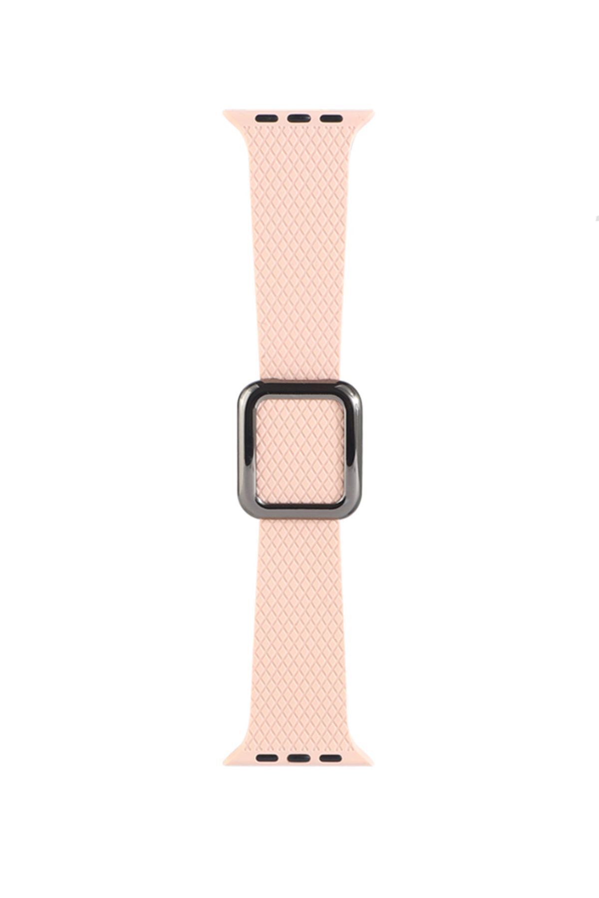 DEKORANLA Kum Pembesi Tokalı Saat Kordonu, 42-49mm, Modern, Şık ve Dayanıklı Tasarım