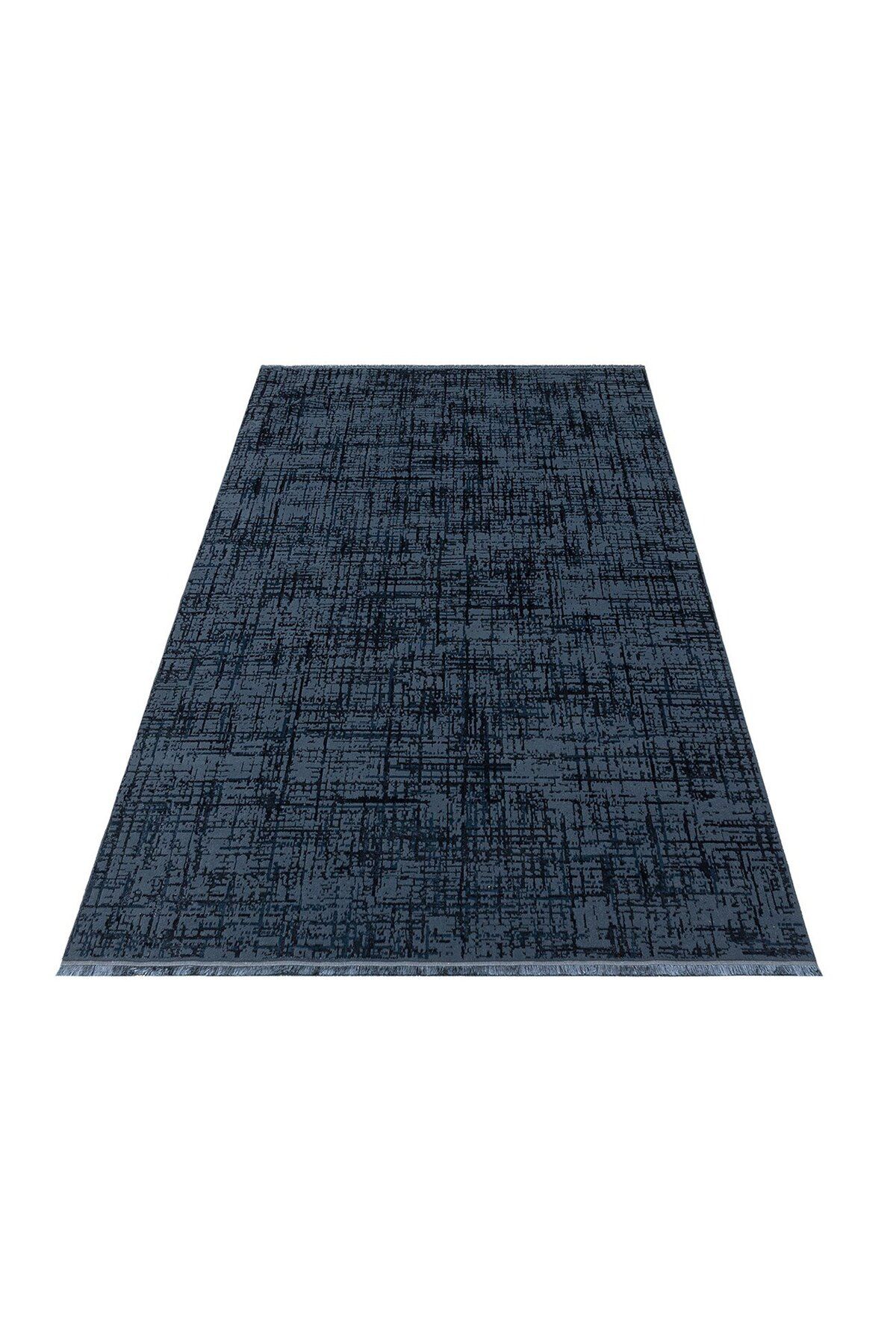 ŞİRVAN HALI DENIM Sık Dokuma Dökümlü Yere Oturan Yıkanabilir Kaymaz Tabanlı Modern Halı - 80 x 150