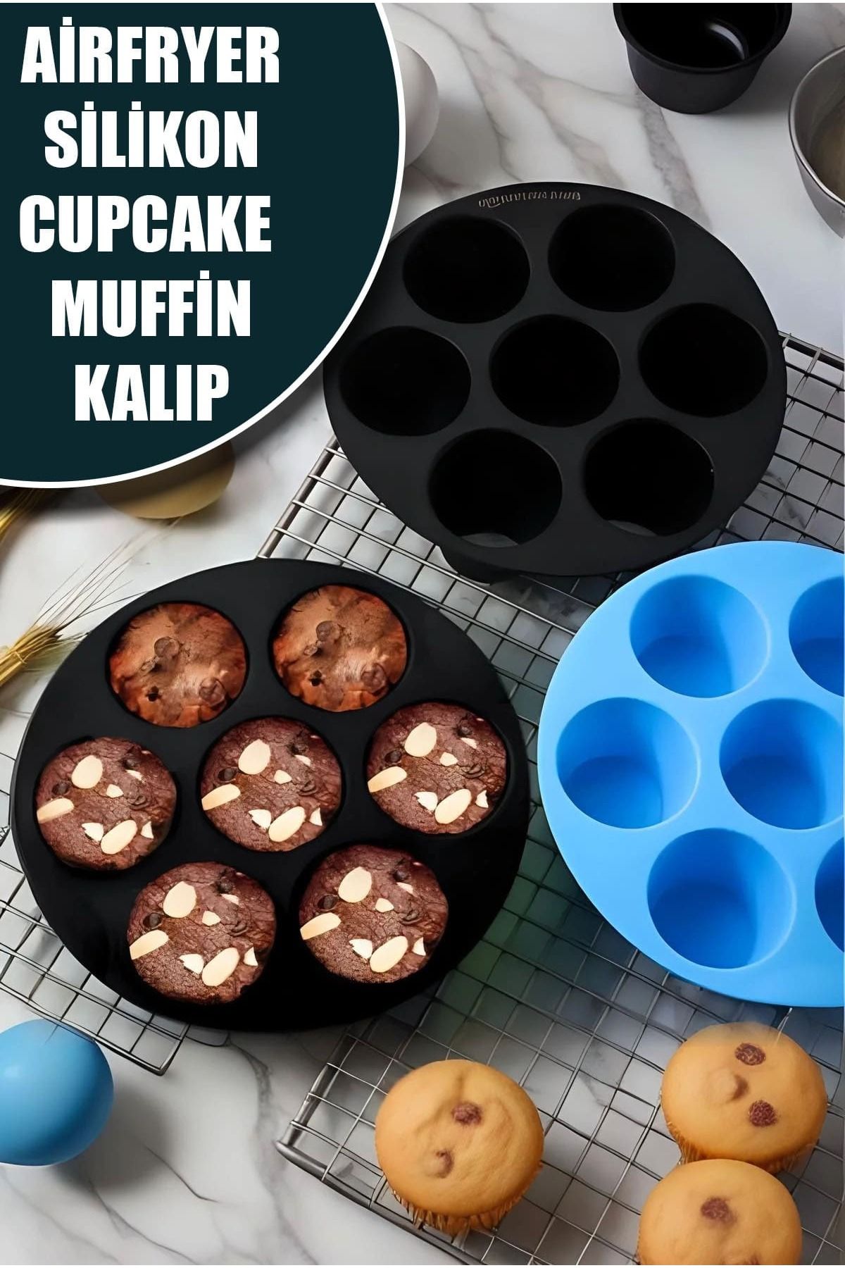 CMT 🧁AIRFRYER SİLİKON CUPCAKE VE MUFFİN KALIBI