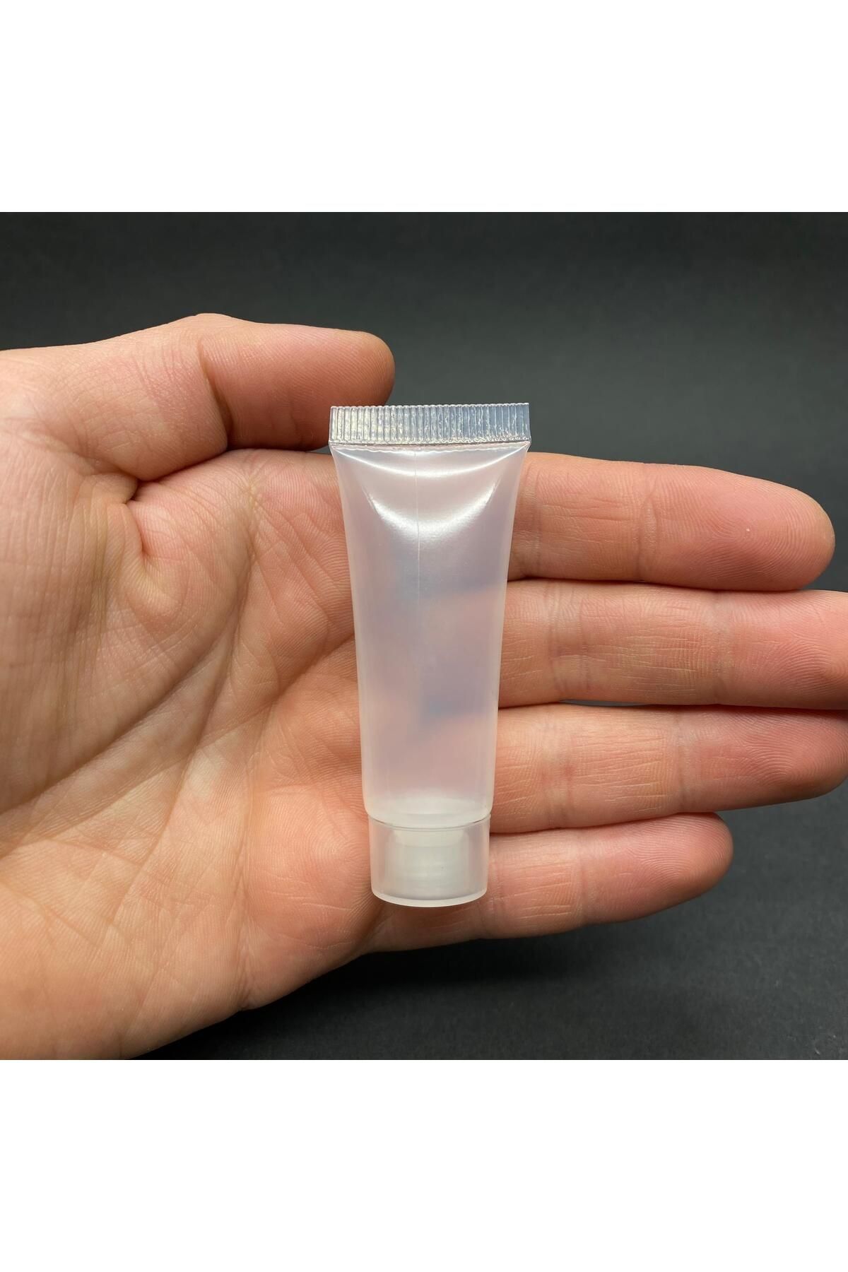 DEKORANLA Şeffaf 10ml Boş Krem, Merhem ve Lipgloss Tüpü Seti, 3 Adet