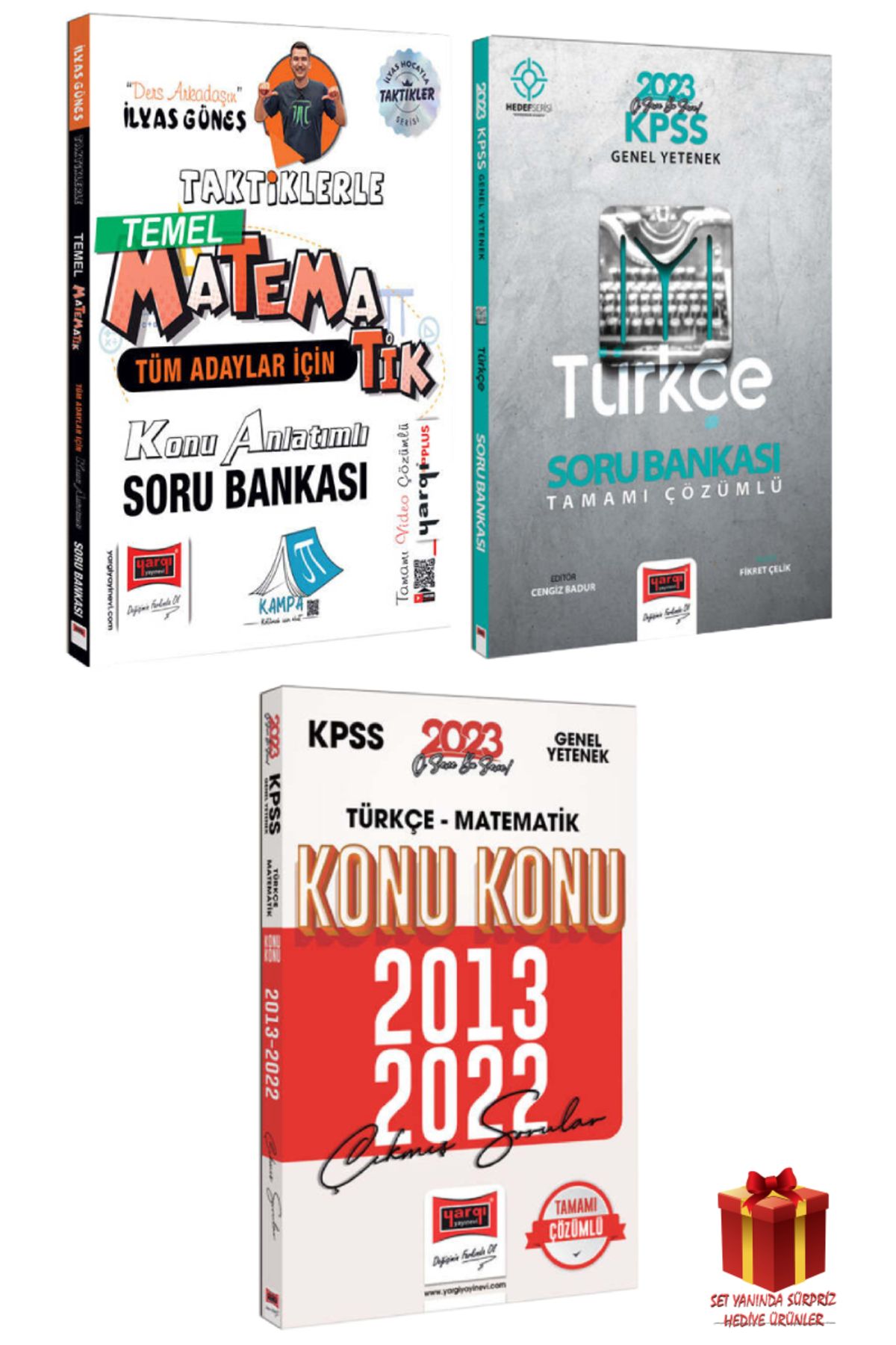 Yargı Yayınları 2025 Yargı İlyas Güneş Taktiklerle Matematik Soru Bankası+Türkçe Soru Bankası+Çıkmış Sorular