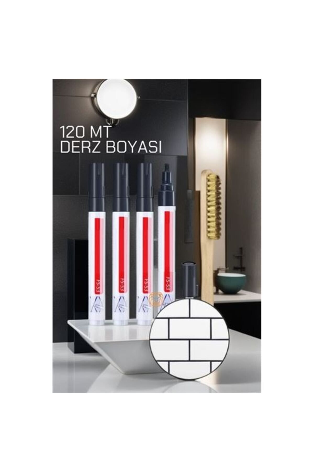 pazarella SİYAH Derz Boyası 120 Metre