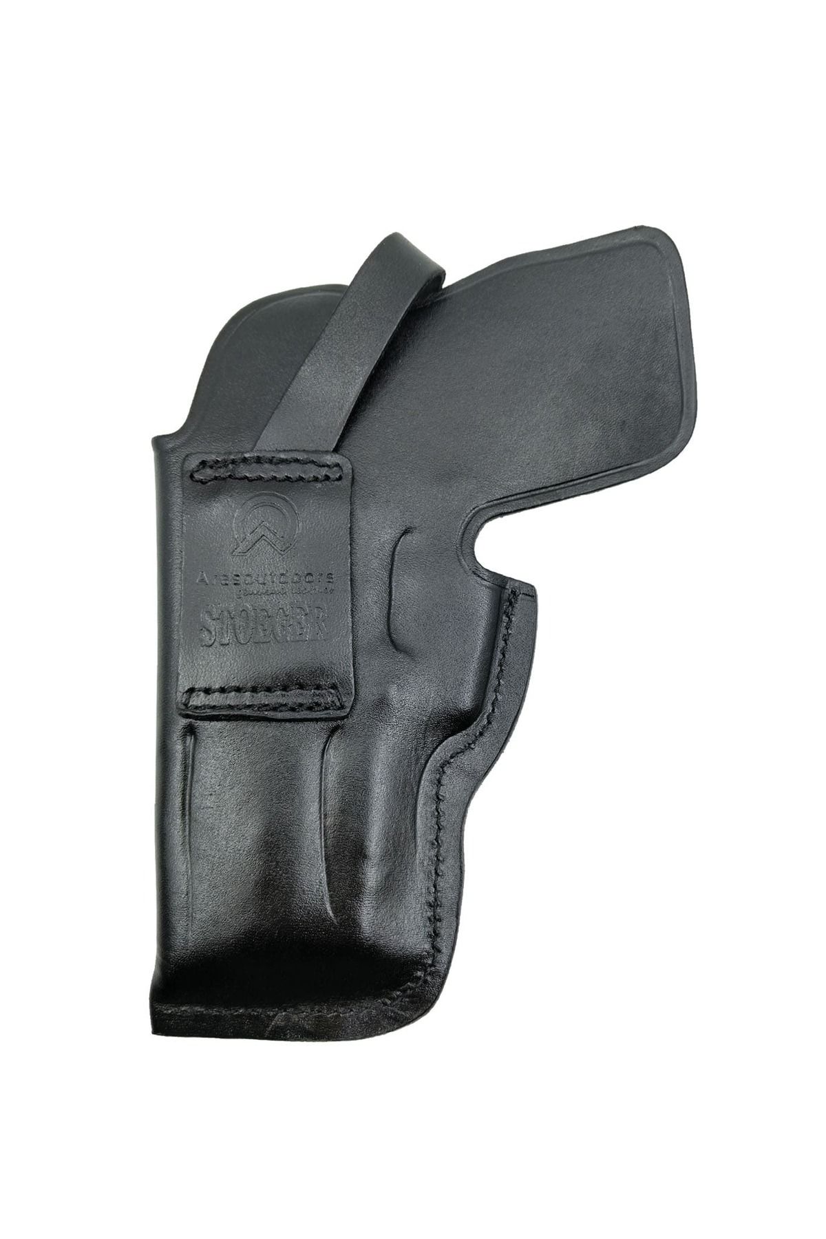 Aresoutdoors Stoeger Cougar 8000 Uyumlu Kapalı Namlu Siyah Gerçek Deri Kemeriçi Silah Kılıfı