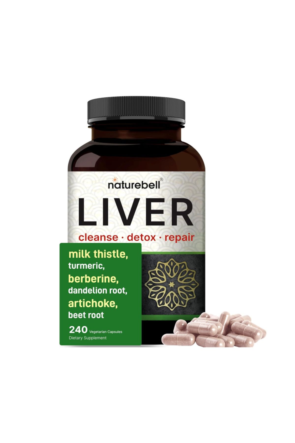 Naturebell , Liver Cleanse Detox & Repair, 240 Veggie Capsules
