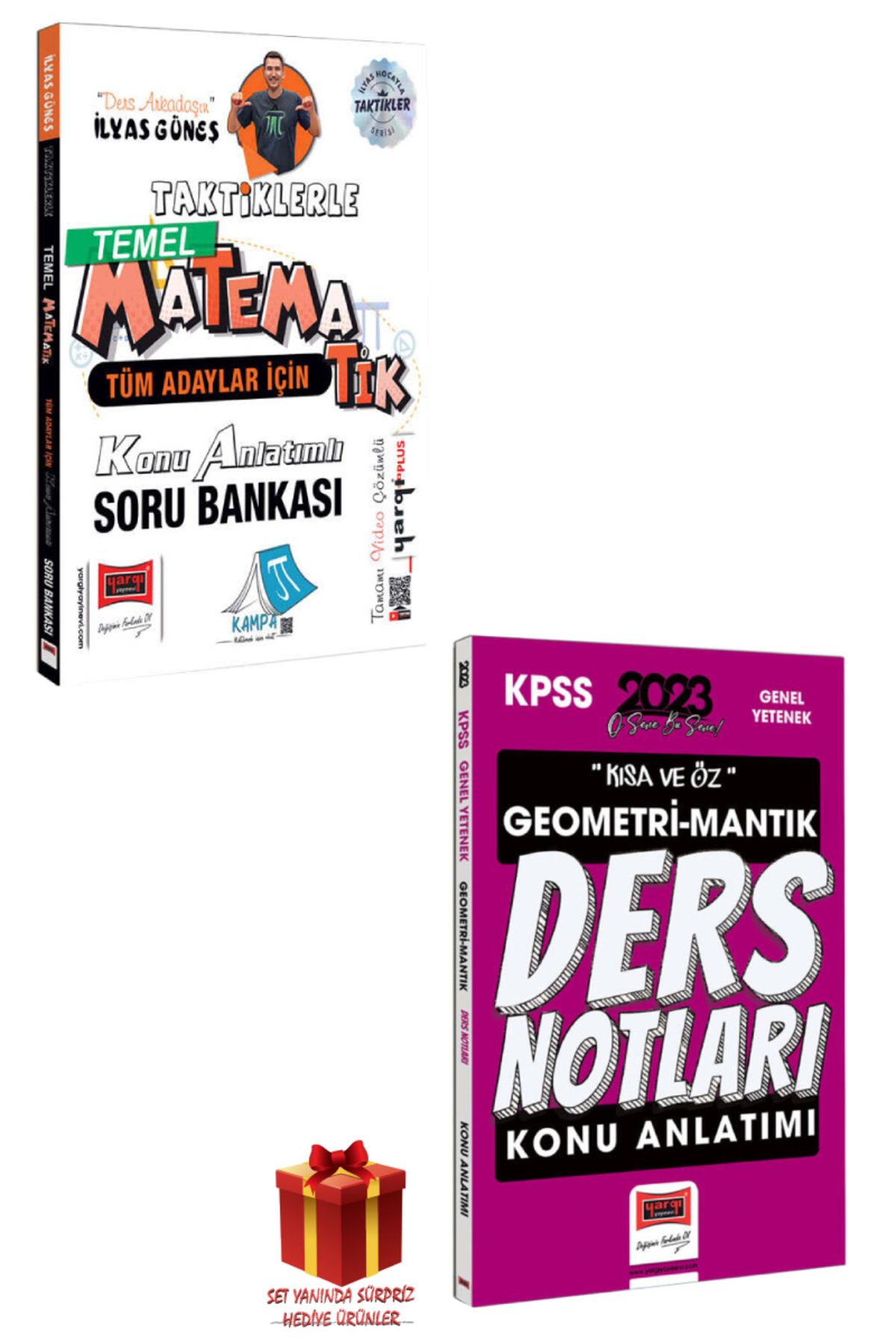 Yargı Yayınları 2025 Yargı İlyas Güneş Taktiklerle Matematik Soru Bankası+Geometri Mantık Ders Notları