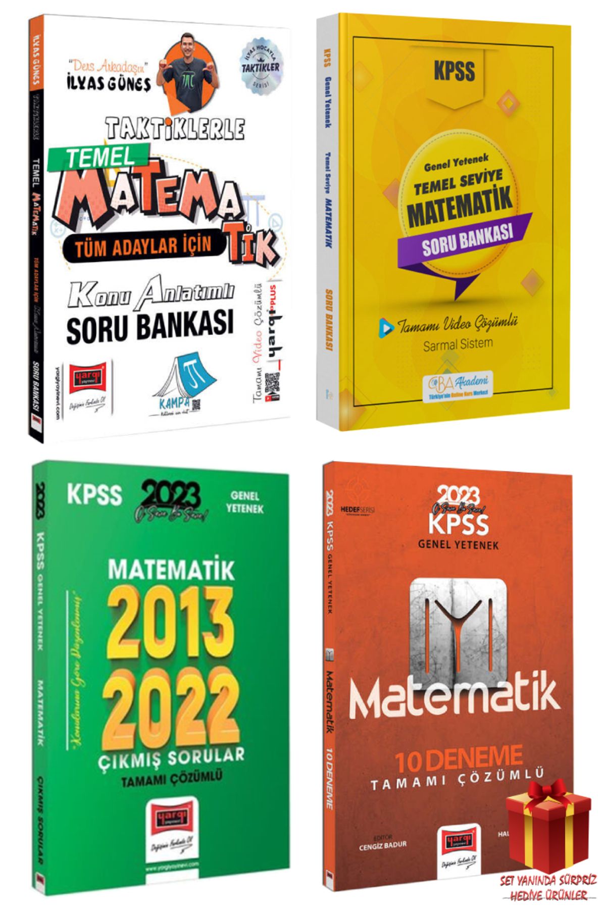 Yargı Yayınları 2025 Yargı İlyas Güneş Taktiklerle Matematik Soru Bankası+Matematik Soru B+Matematik Çıkmış+Deneme