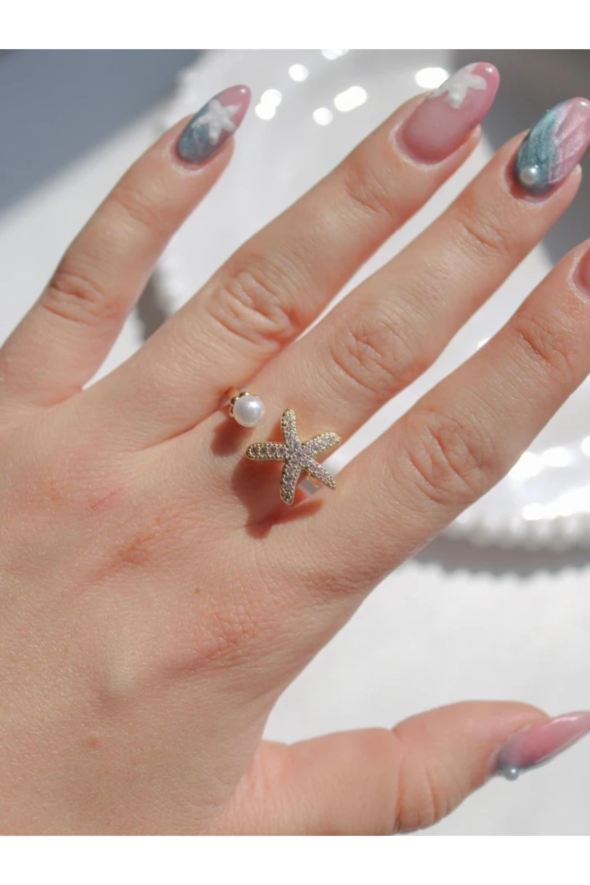 Reorah Collection İncili Starfish Xuping Yüzük