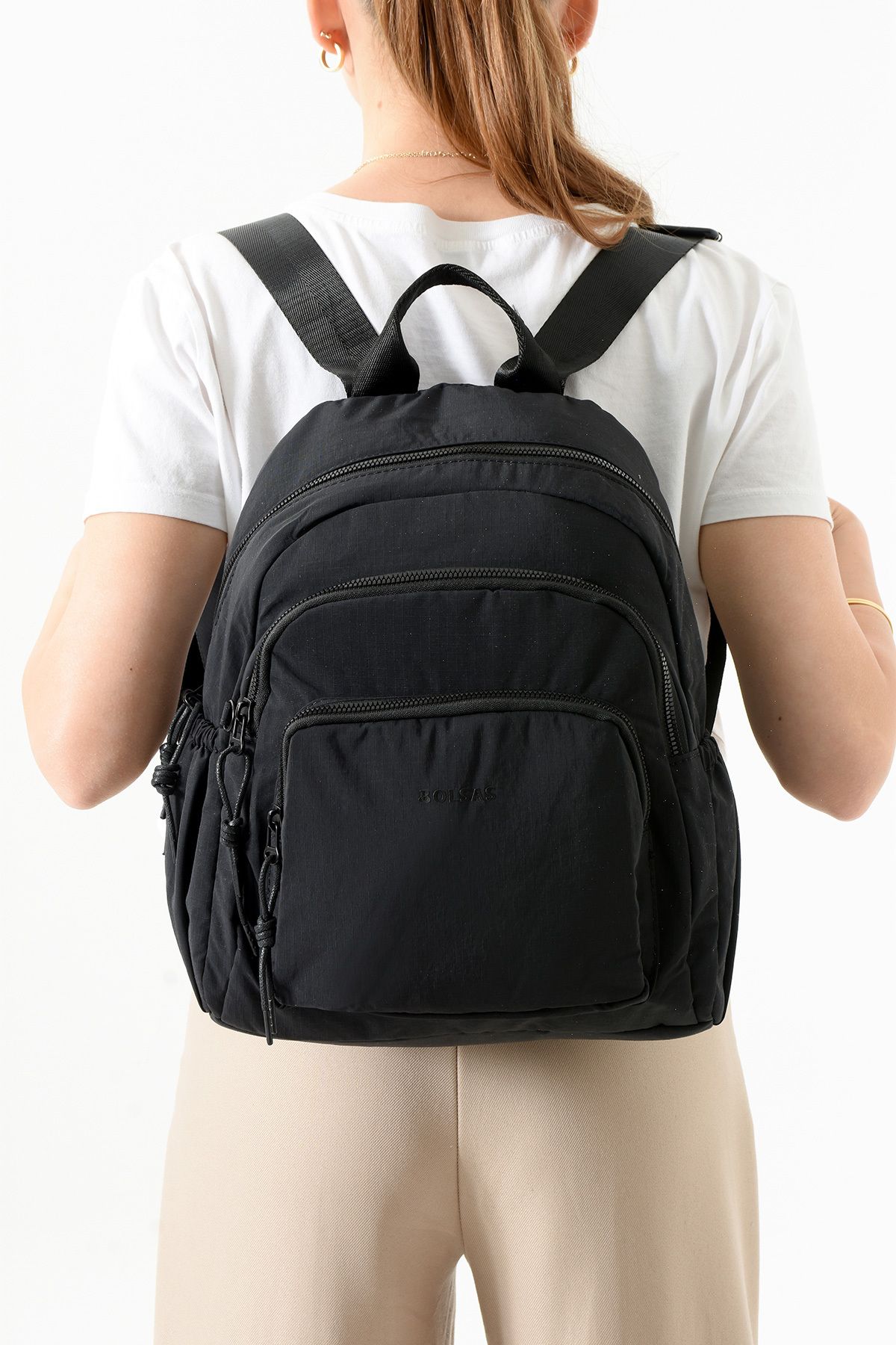 Just Polo Unisex SUYA DAYANIKLI İTHAL 3 GÖZLÜ YUMUŞAK HAFİF SIRT ÇANTASI