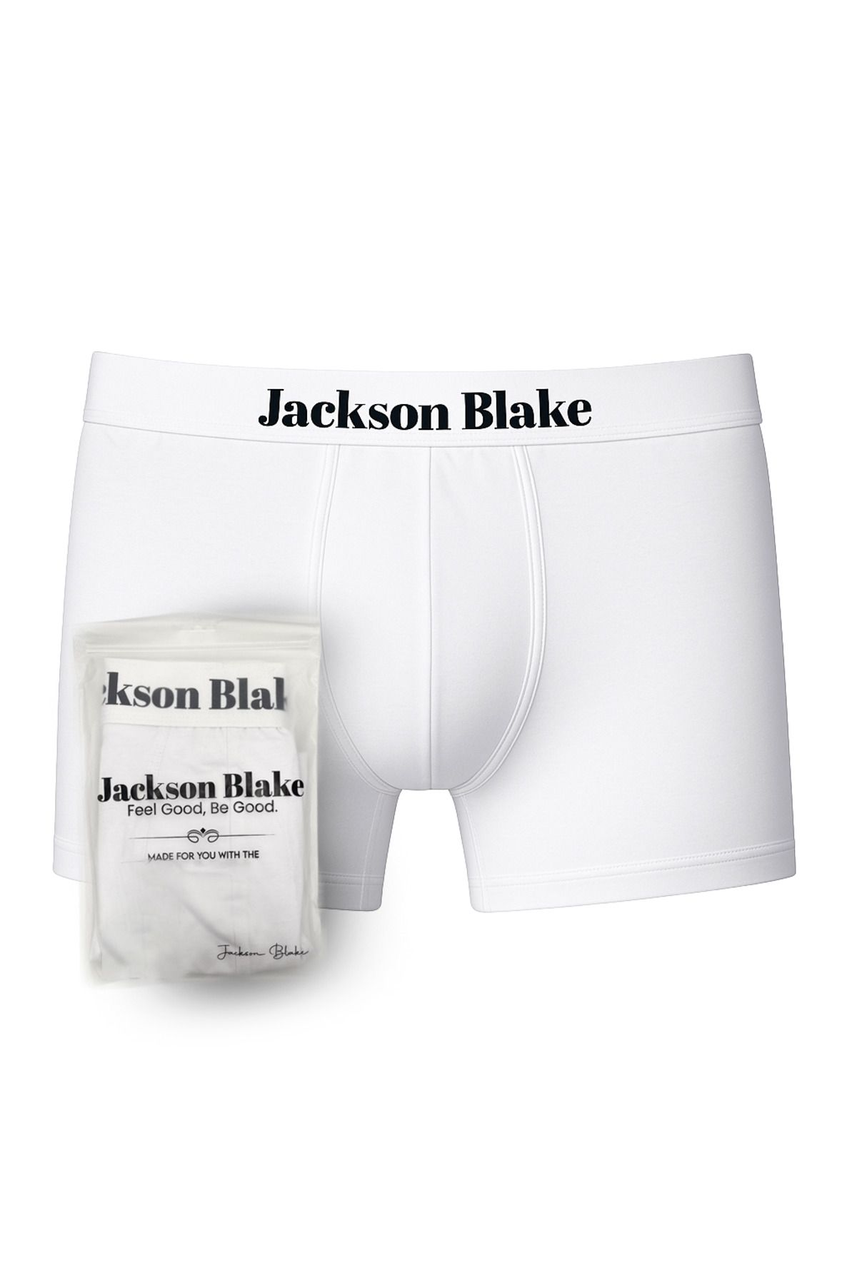Jackson Blake Erkek Premium Boxer - Beyaz