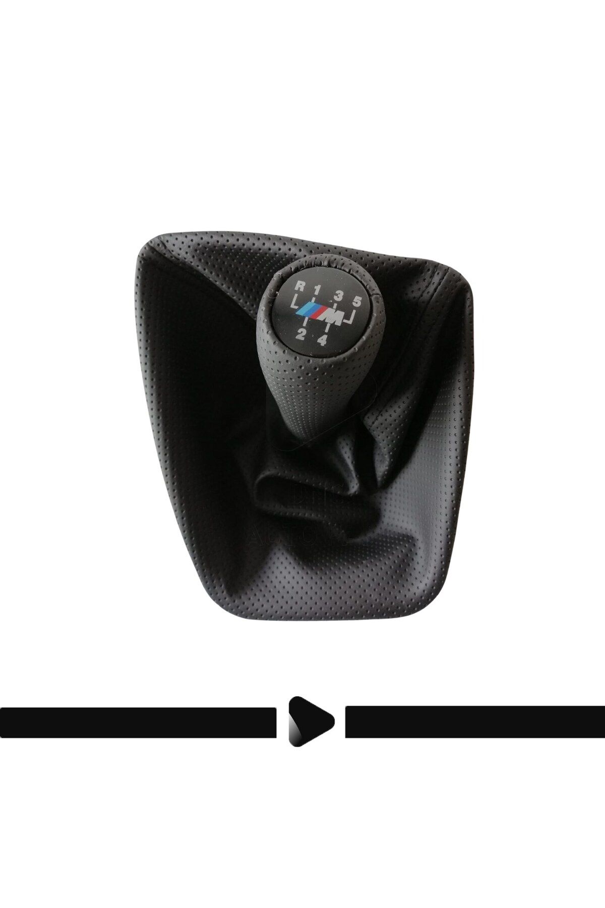 DNC Auto Part Bmw 3 Serisi E46 için Vites Topuzu 5 İleri Siyah Deri-Noktalı