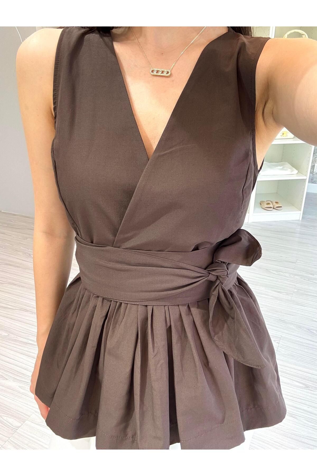 LUUNA STORE BAĞLAMA DETAYLI BLUZ
