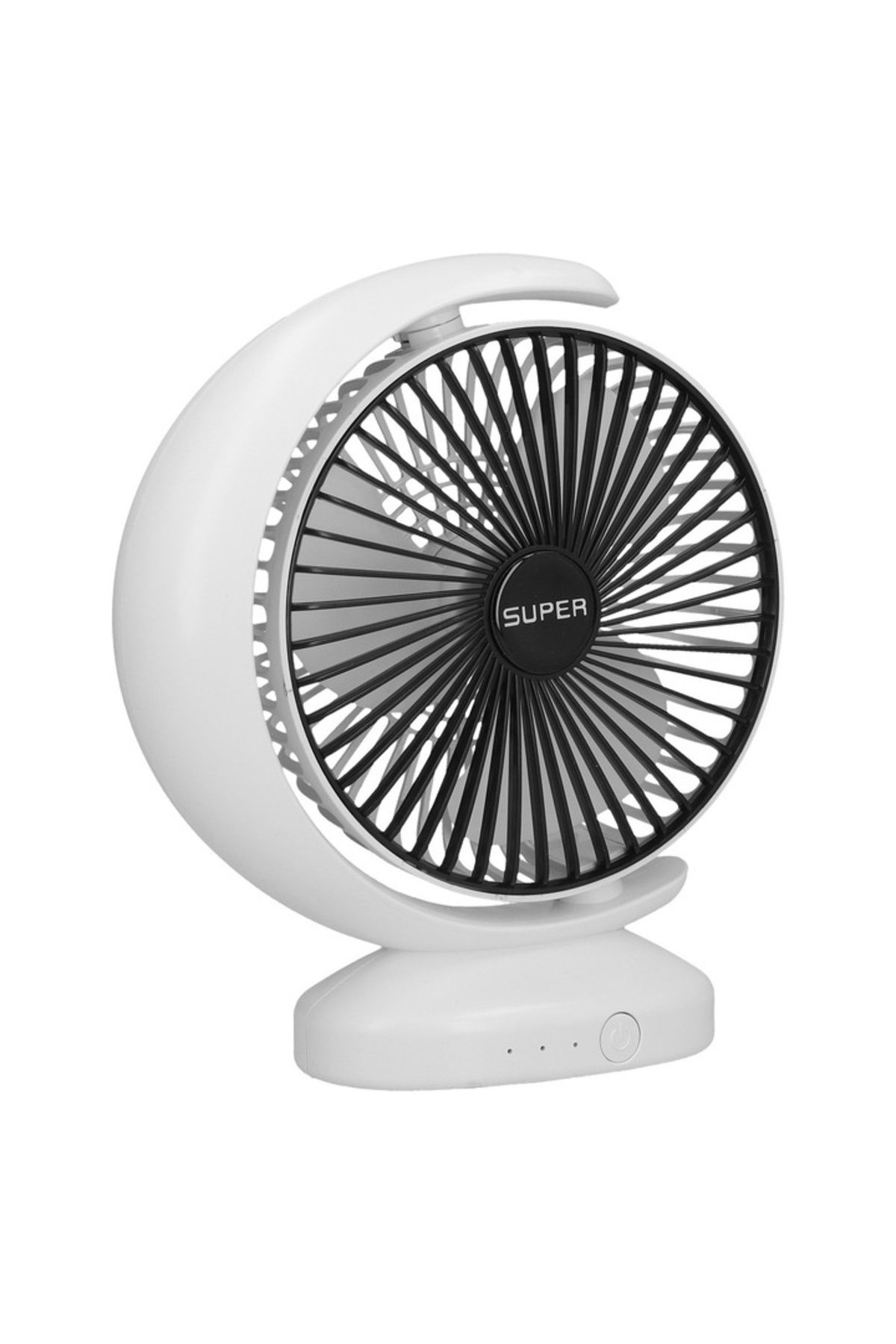 FOXMAG24-Ventilator de birou, portabil, alimentat prin USB, silențios, 3 viteze, reglare flexibilă, material ABS, alb 1