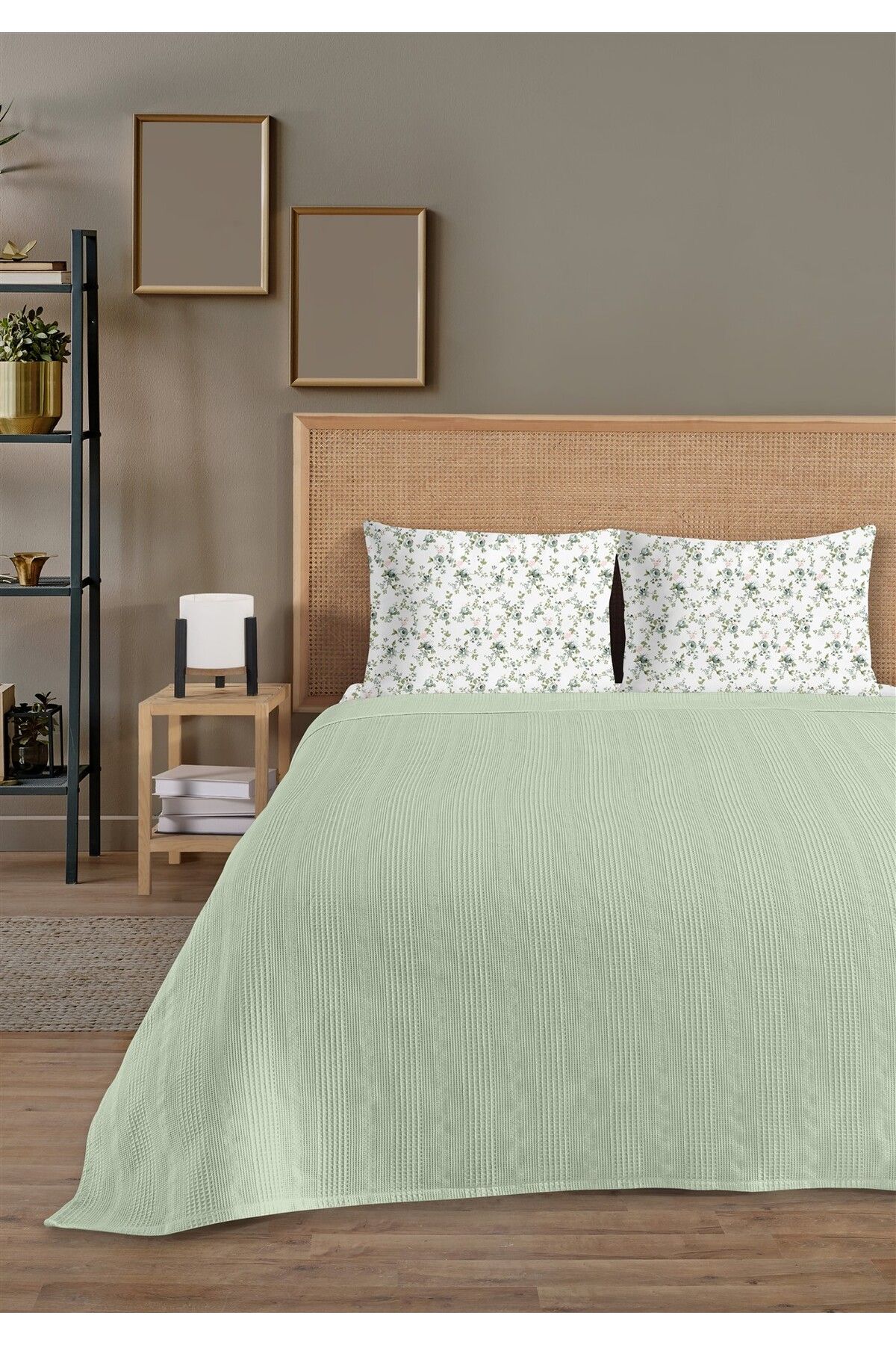 Evim %100 Pamuk Exclusive Mint Tek Kişilik Pike Takımı 160 x 230 cm
