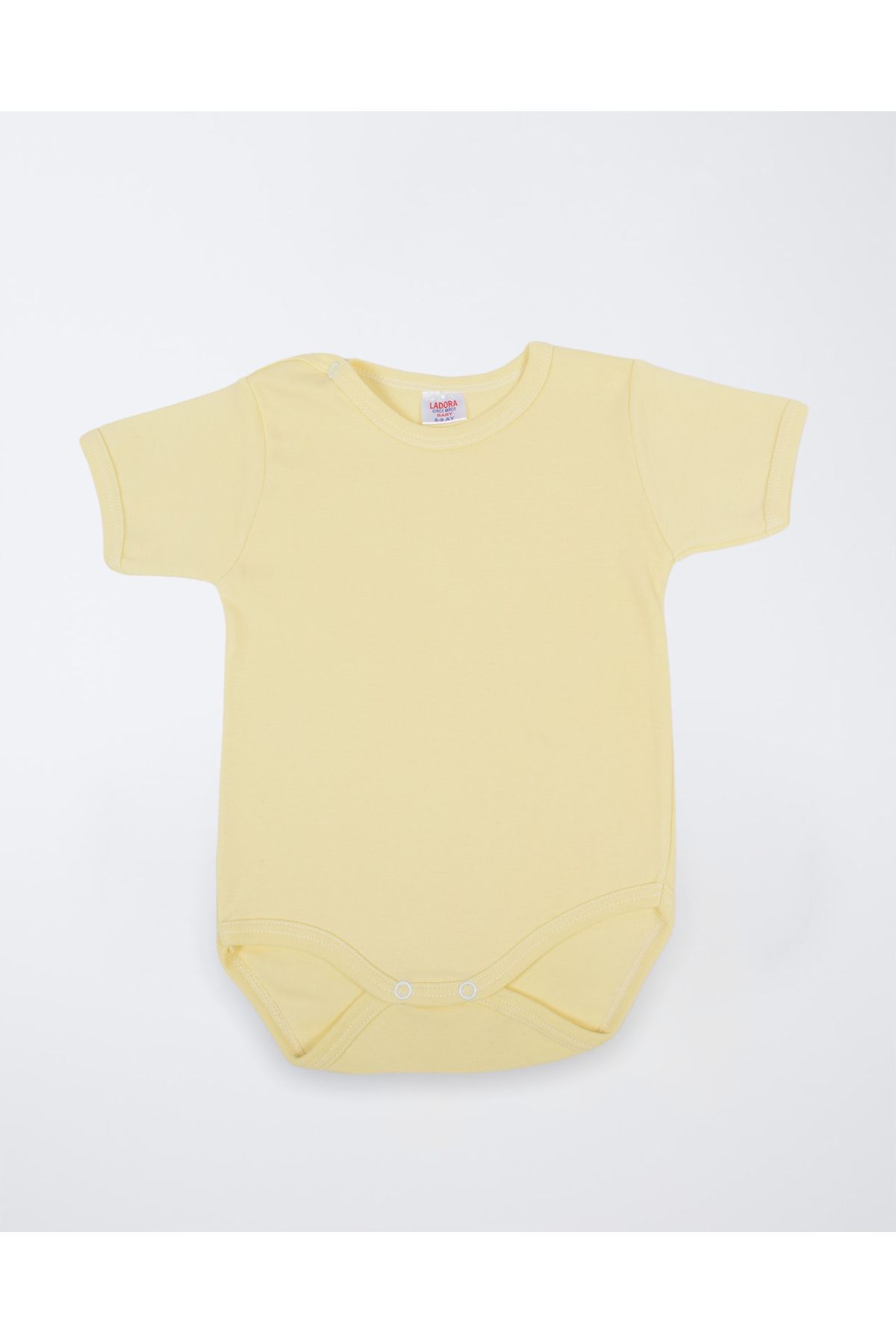 Emsun Erkek Bebek Yarım Kol Sarı Çıtçıtlı Body - 0-3 Ay (56-62cm)