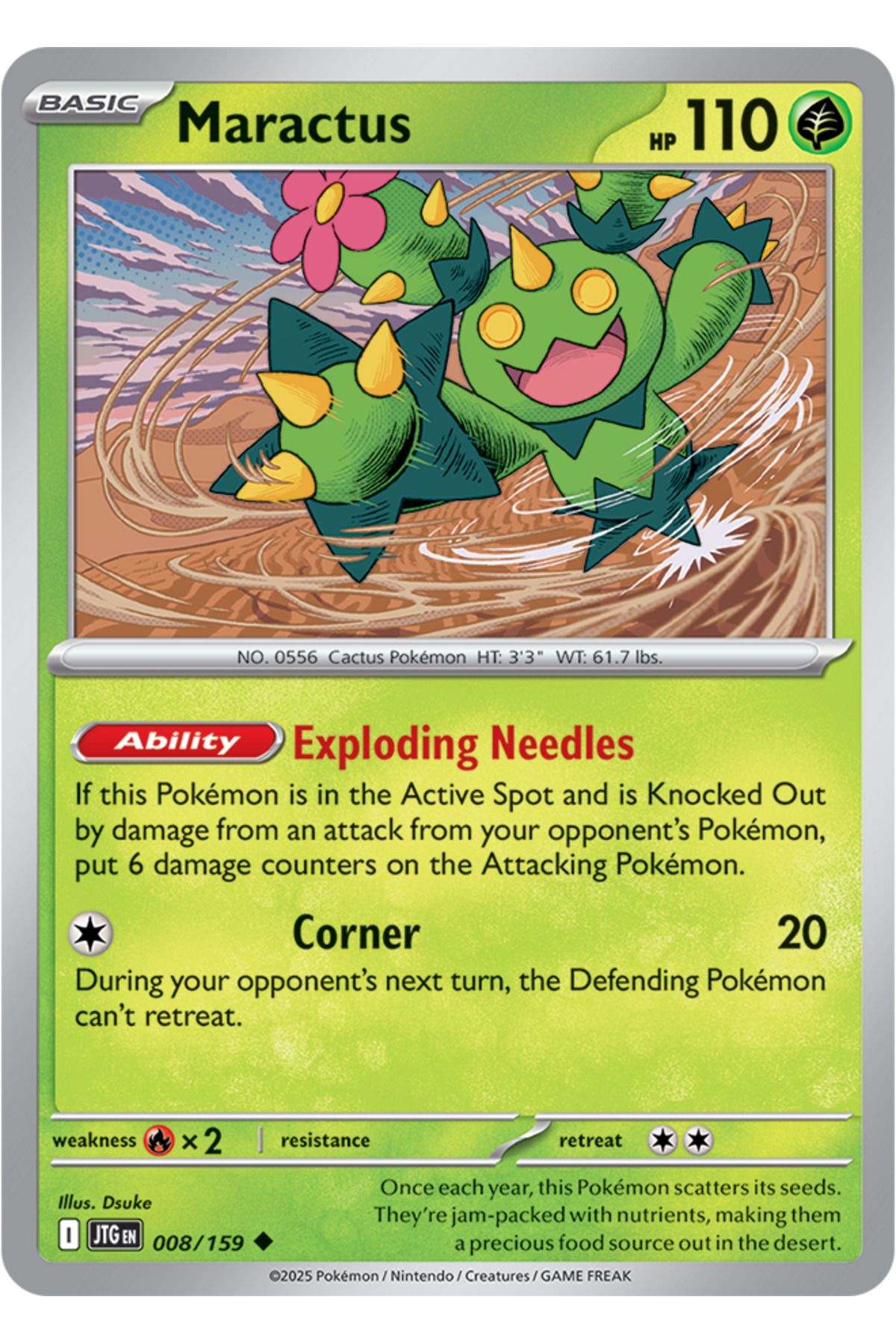 Pokemon TCG Pokemon Journey Together Maractus Orijinal Pokemon Kartı