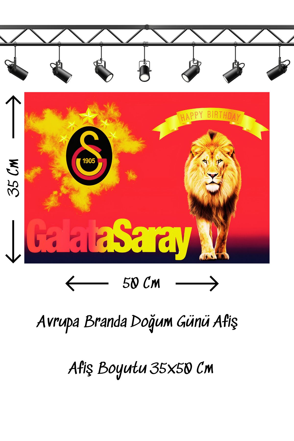 snowparty Doğum Günü Afişi Poster Avrupa Branda 35x50 Cm