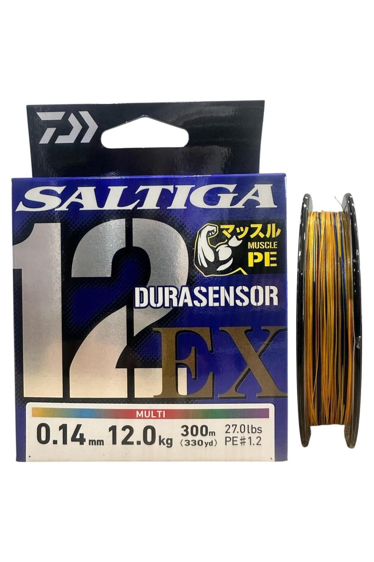 daiwa Saltiga Dura 12 Braid 1.2PE 0.14mm 300m Multi Color İp Misina