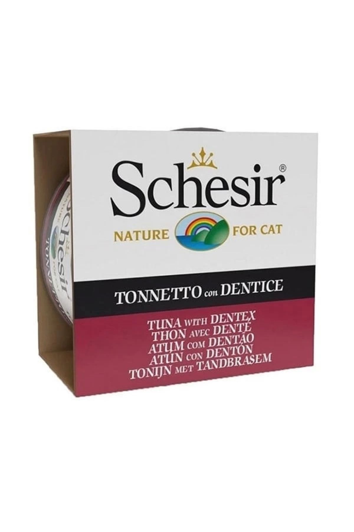 Generic Schesir Ton Balıklı ve Sinarit Balıklı Jöleli Konserve Yetişkin Kedi Maması 85 Gr