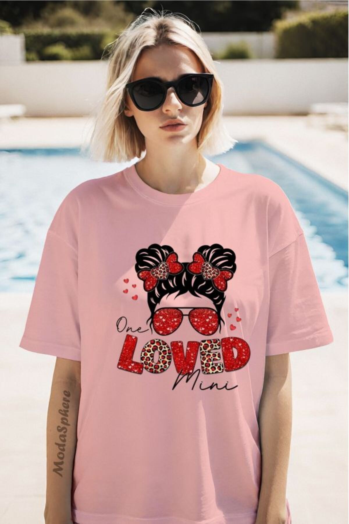 ModaSphere LOVED Baskılı Unisex Oversize Tişört