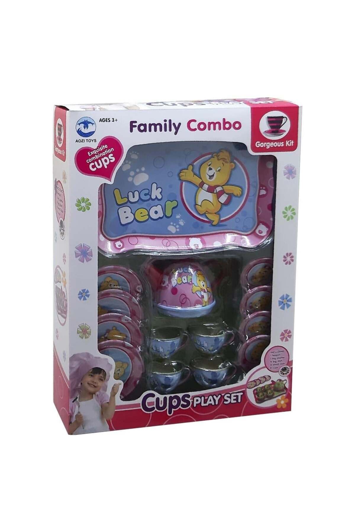 CanEm Oyuncak Metal Tepsili Çay Seti 5268-2