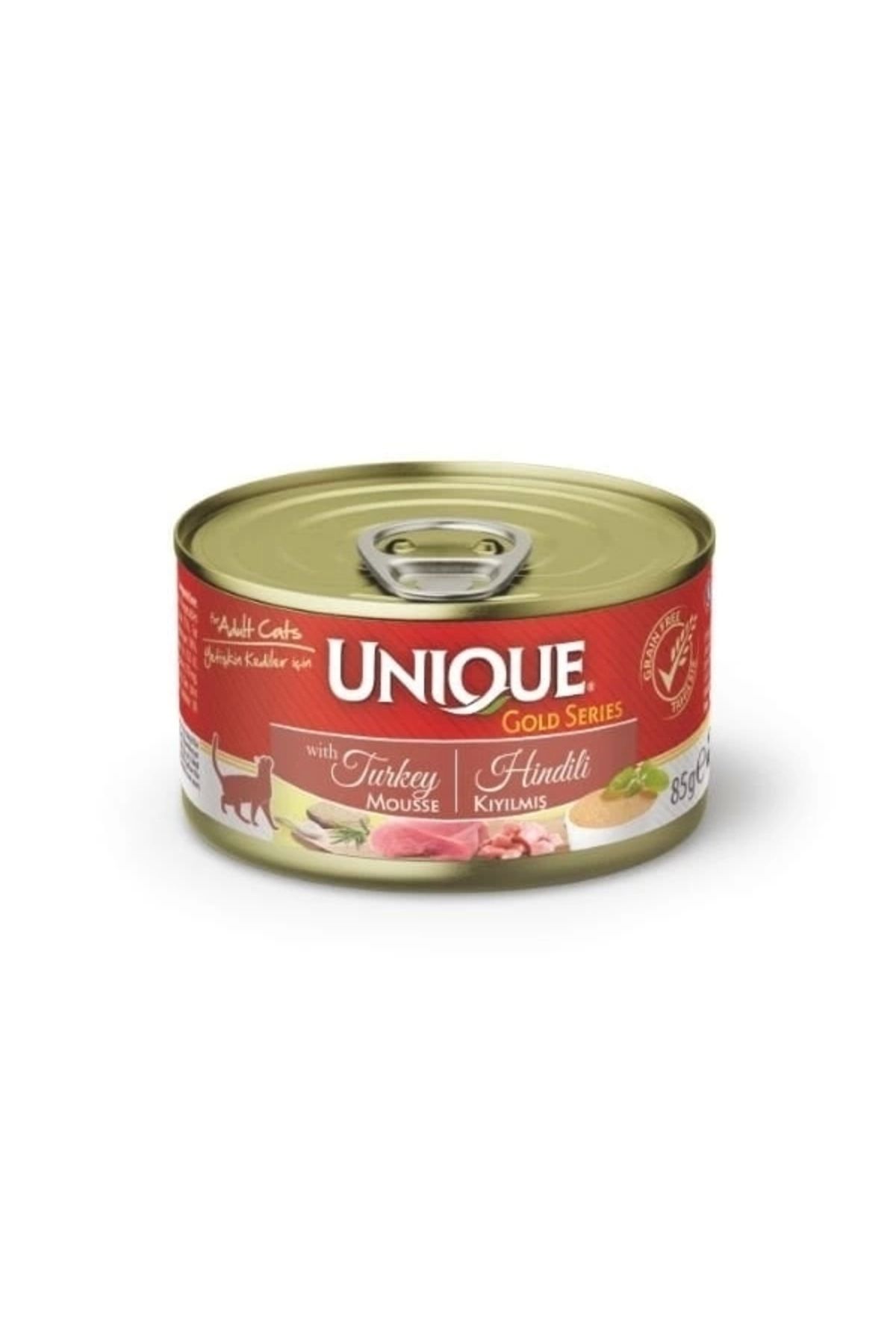 Generic Unique Gold Series Hindi Etli Yetişkin Konserve Kedi Maması 85 Gr