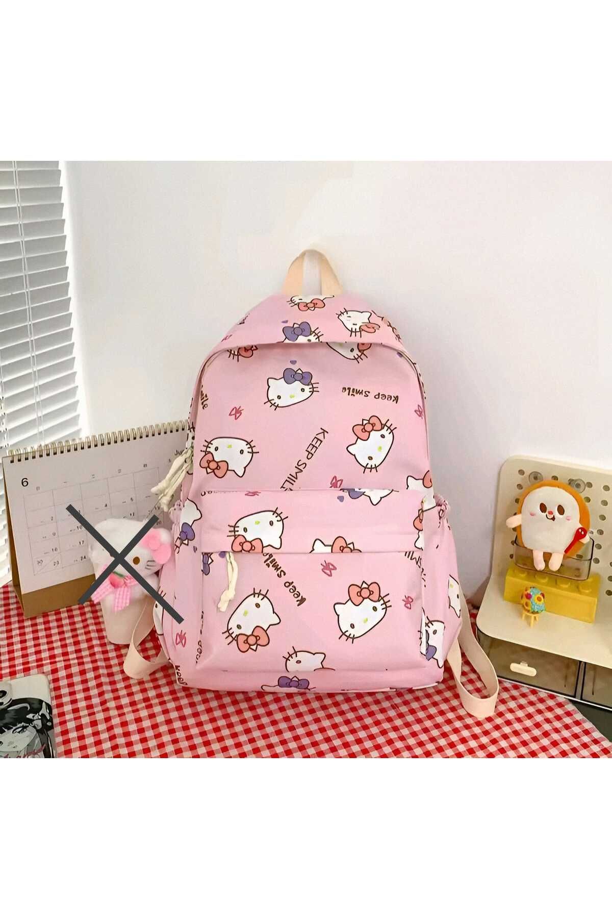 KumOziShop Hello Kitty Baskılı Okul Çantası