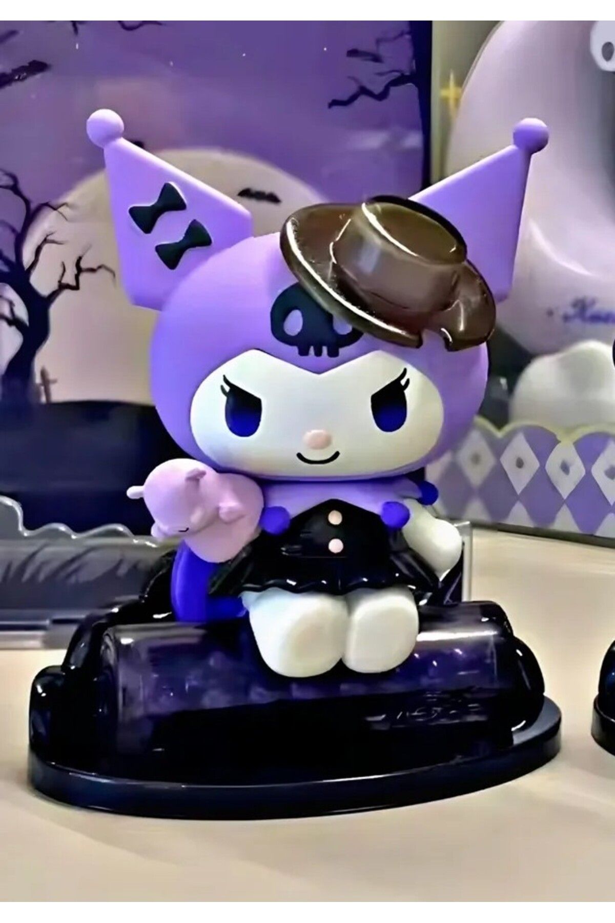 DÜKKAN DESİGN DUKKANDESIGN Sihirli Kovboy Şapkalı Kuromi Mini Figür