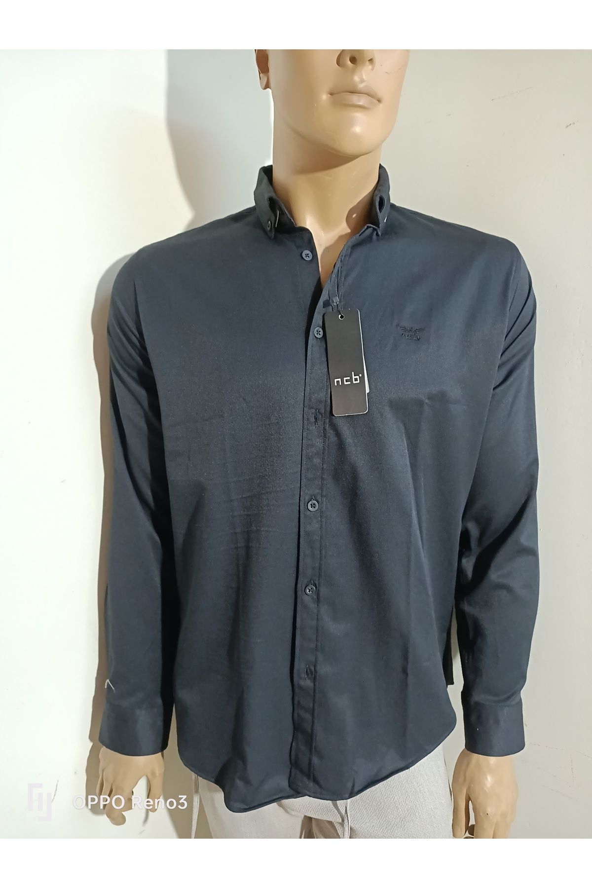 NÇB slim fit spor pamuklu uzun kol gömlek