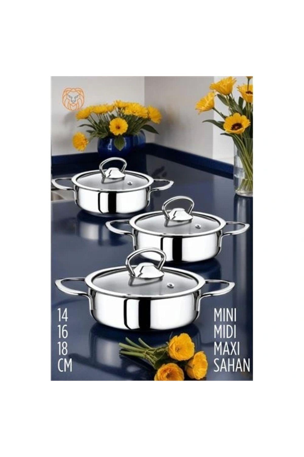 shopwave Sahan Tencere Mini Midi Maxi 3 lü SET