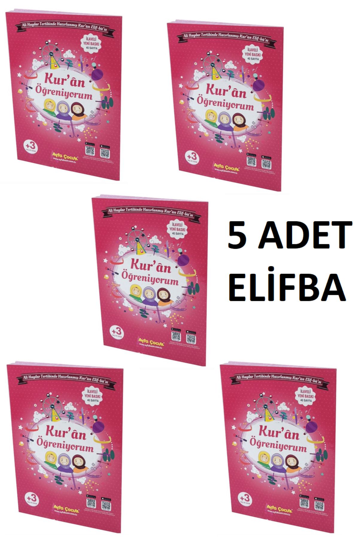 Ayfa Basın Yayın 5 Adet. Kur'an Öğreniyorum - Pembe