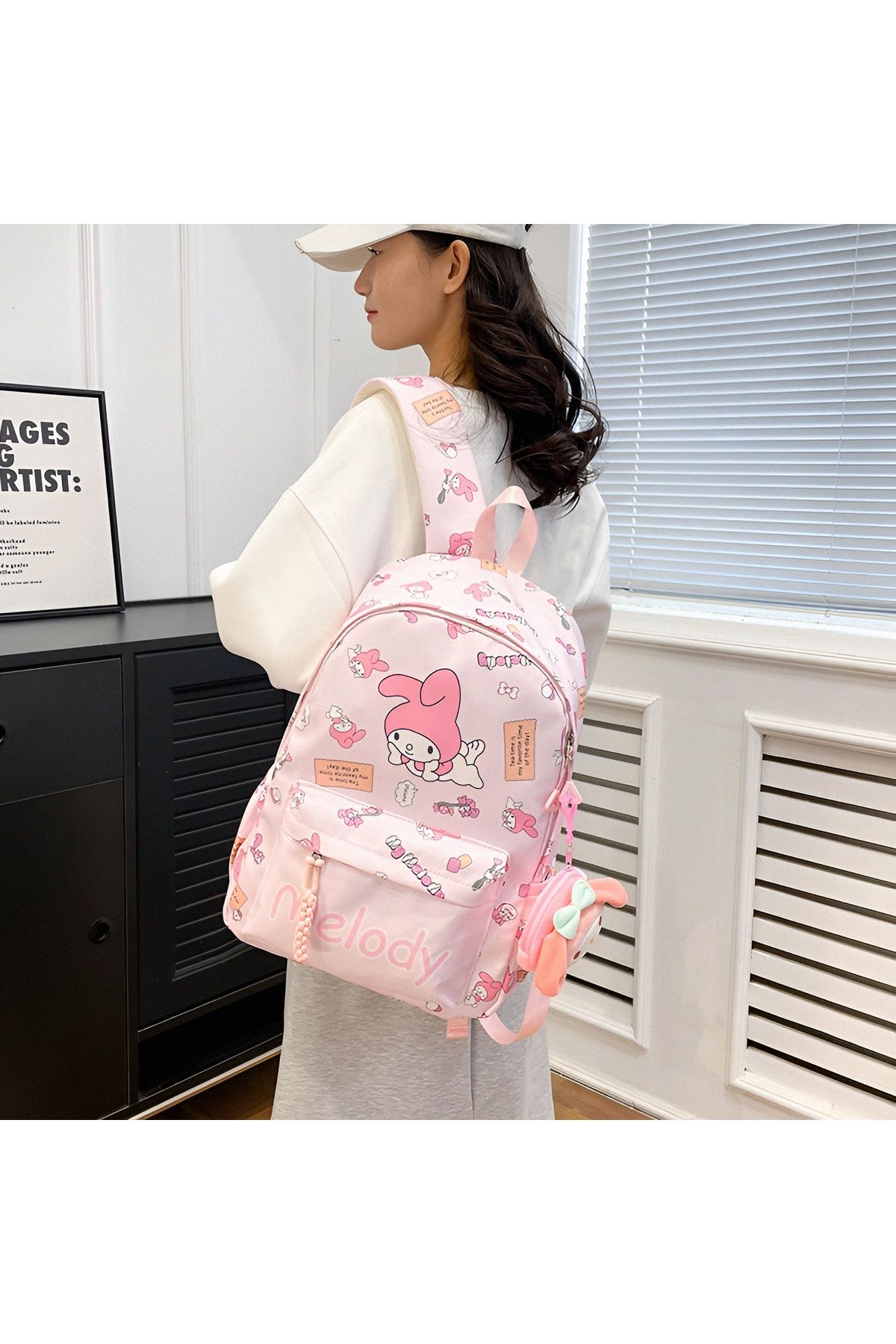 KumOziShop My Melody Cüzdanlı Okul Çantası