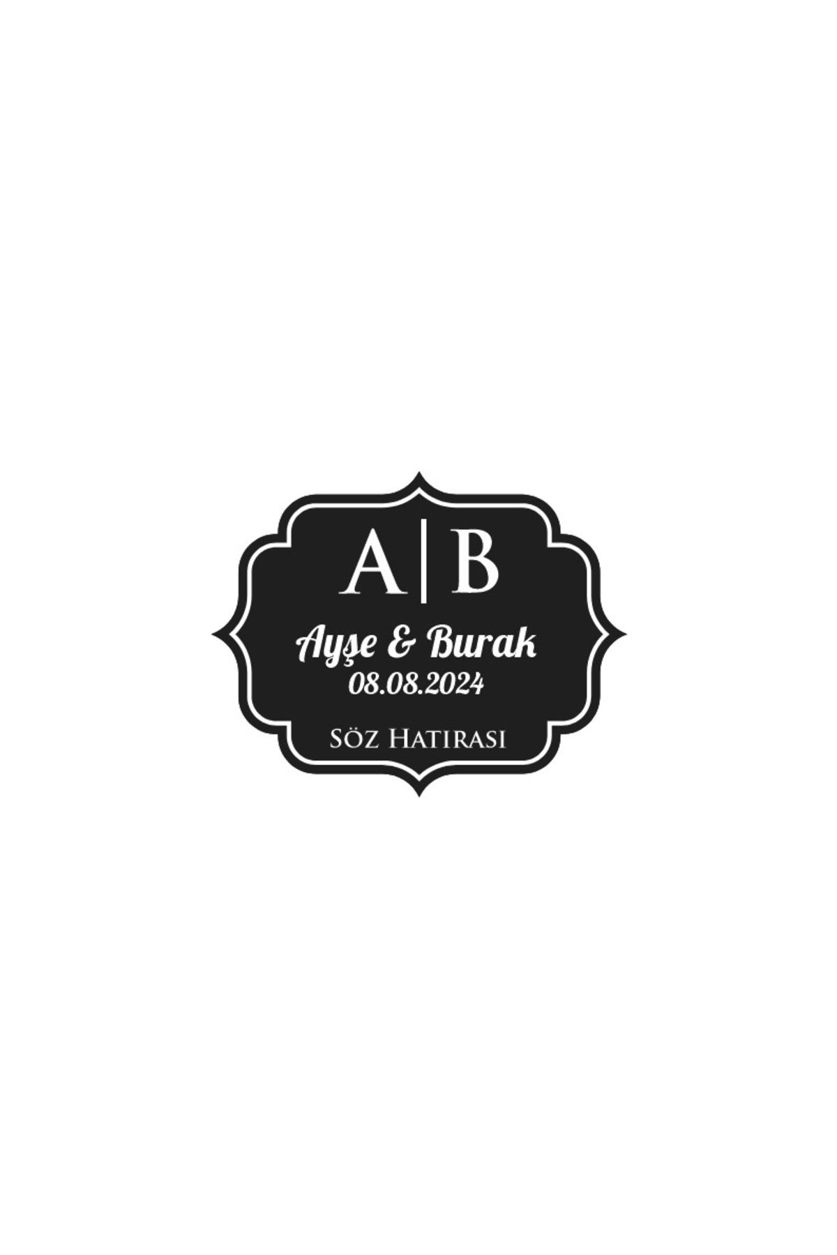 Reysa Tasarım Kozalak ve Çilekli Yuvarlak Etiket Kına Nişan Düğün 3x3 cm özel etiket / 50 adet sticker