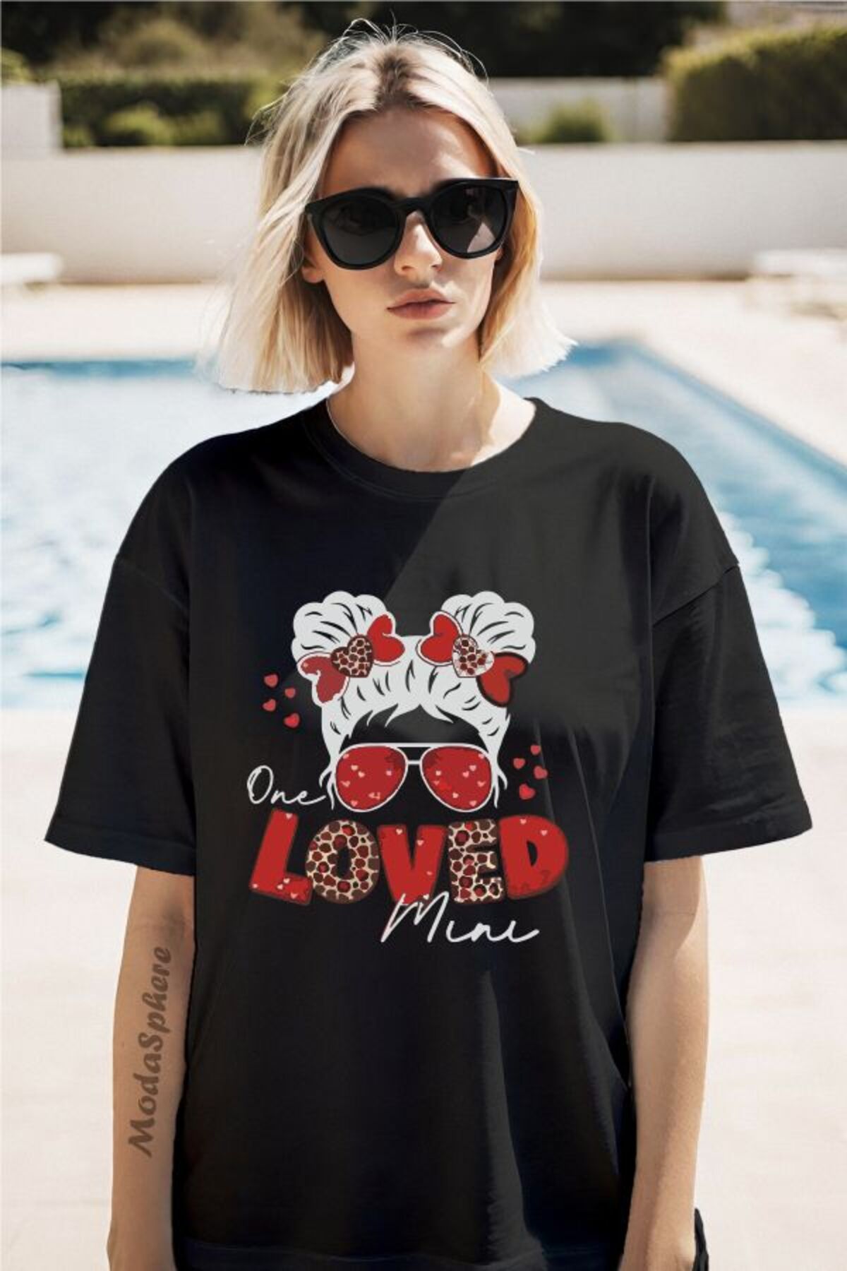 ModaSphere LOVED Baskılı Unisex Oversize Tişört
