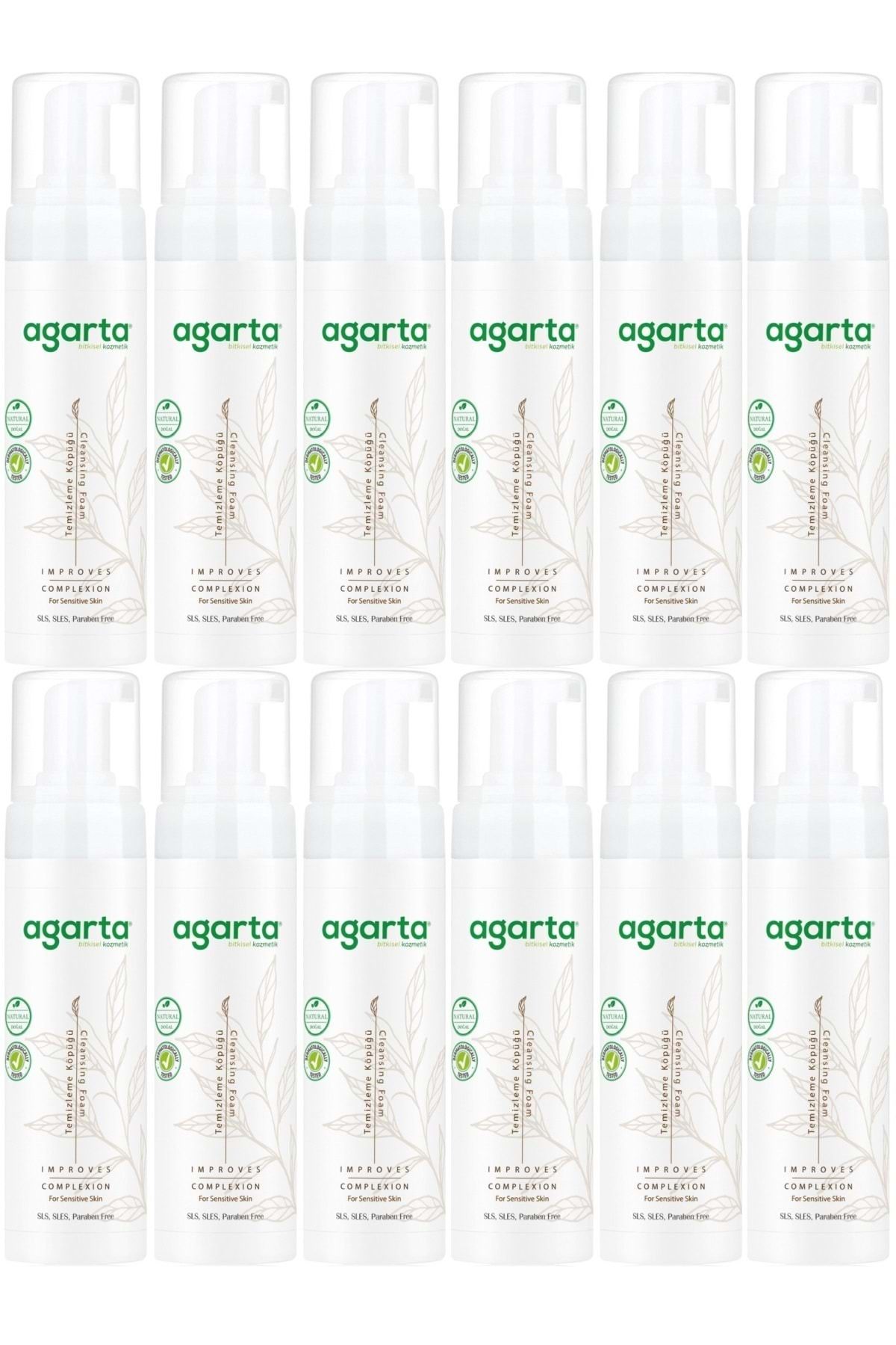 Agarta Doğal Yüz Temizleme Köpüğü 225ML (12 Li Set)