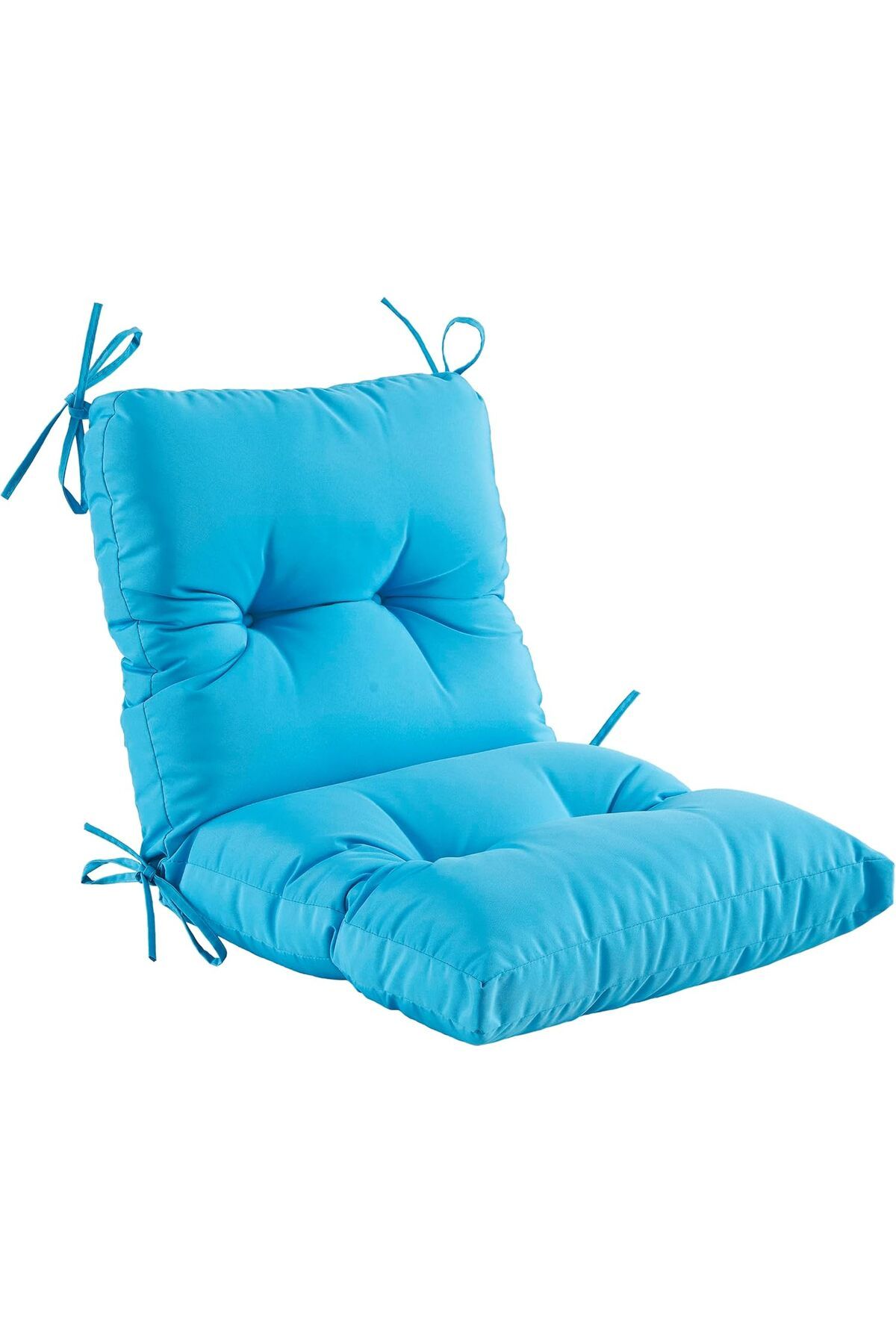puffiber Pofidik Arkalıklı Balkon Sandalye Minderi Özel Dikişli Bağcıklı 43x88 Cm