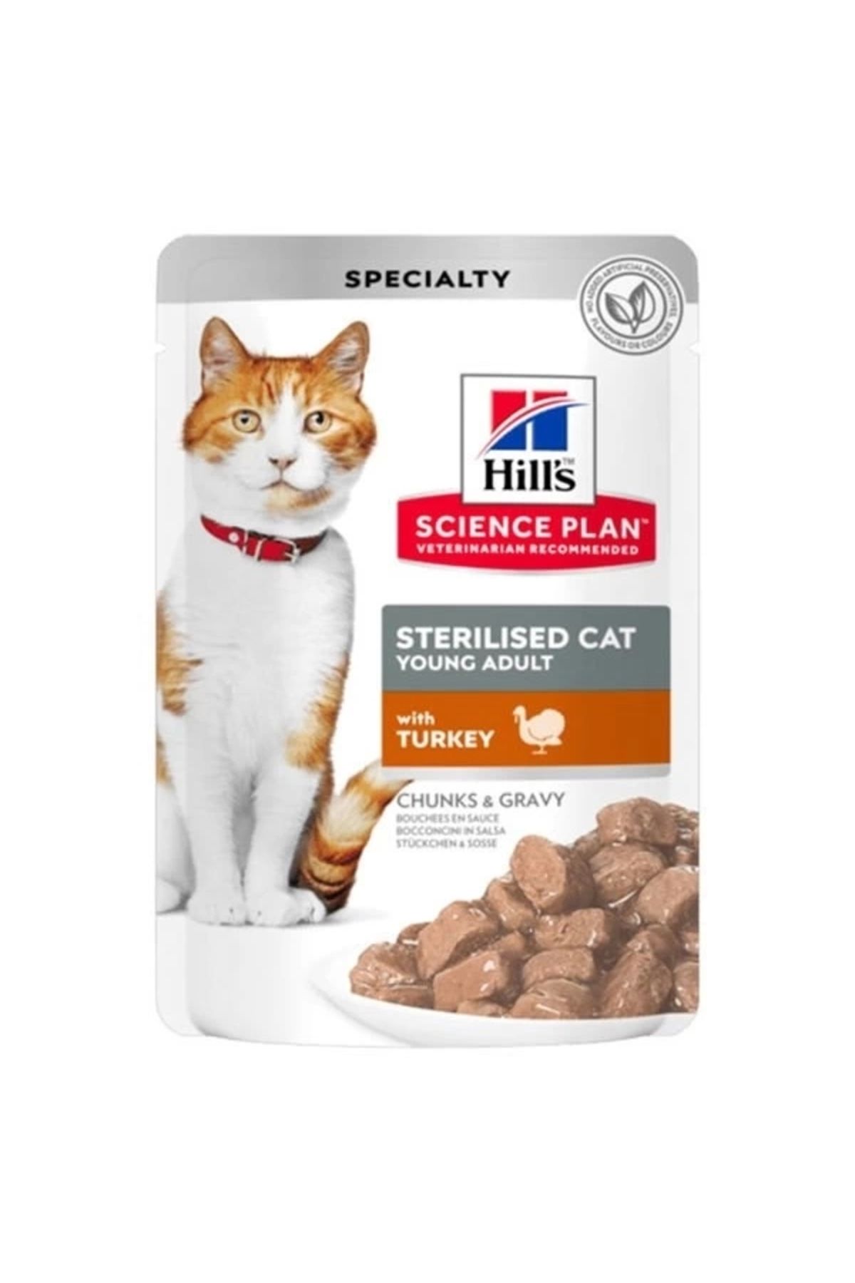 Generic Hills Sterilised Hindili Pouch Kısırlaştırılmış Konserve Kedi Maması 85 Gr